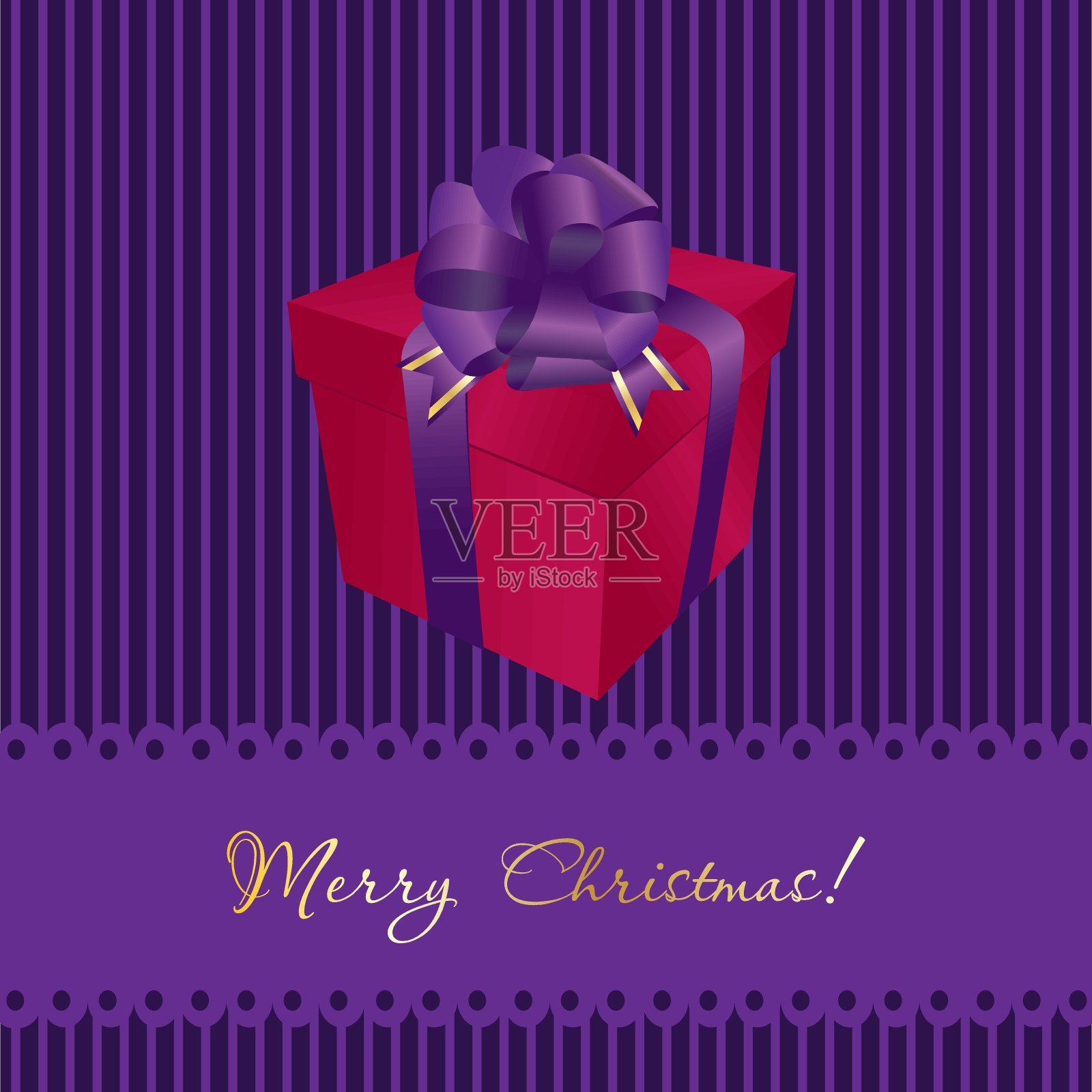 带有节日元素的圣诞卡。设计模板素材