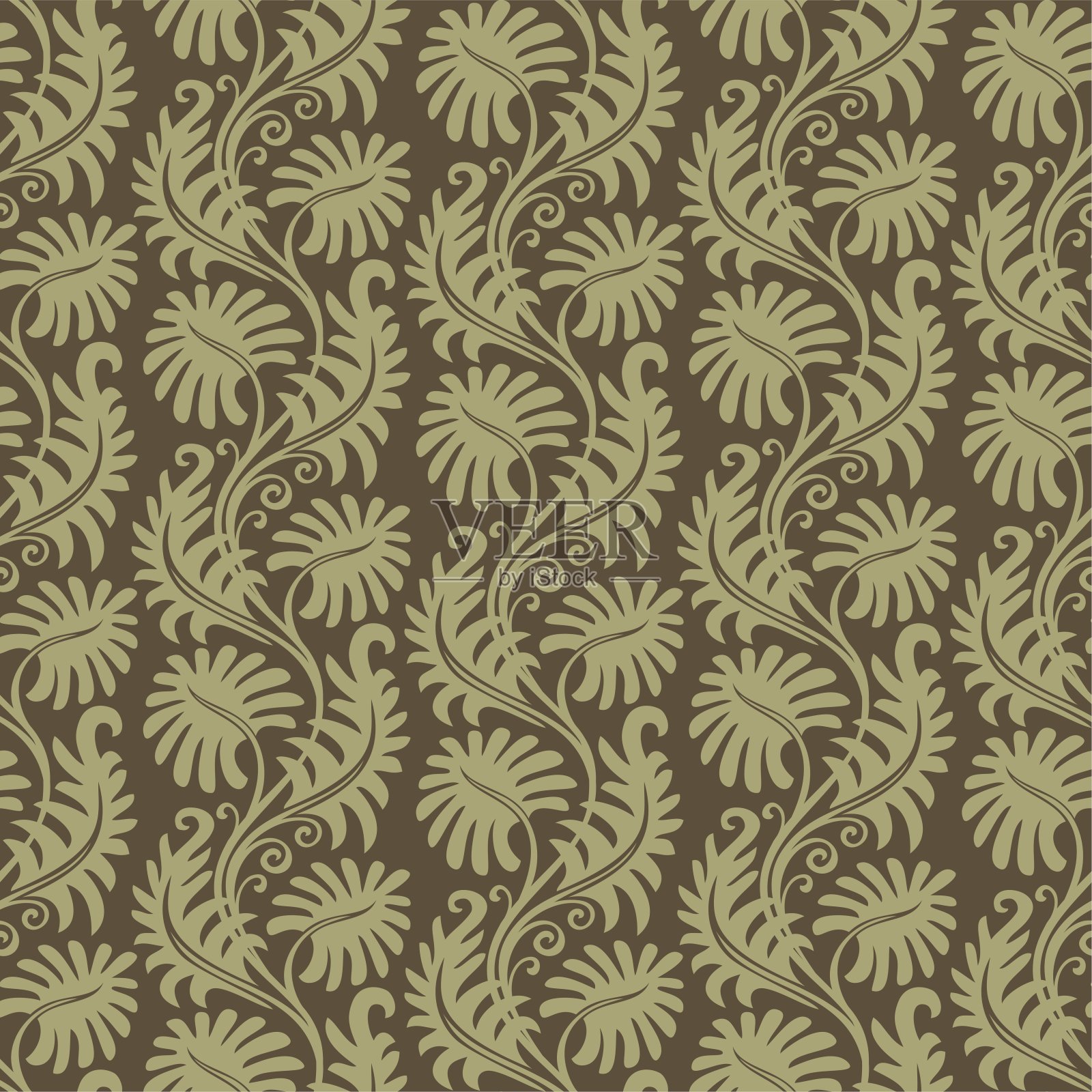 花卉图案的壁纸插画图片素材