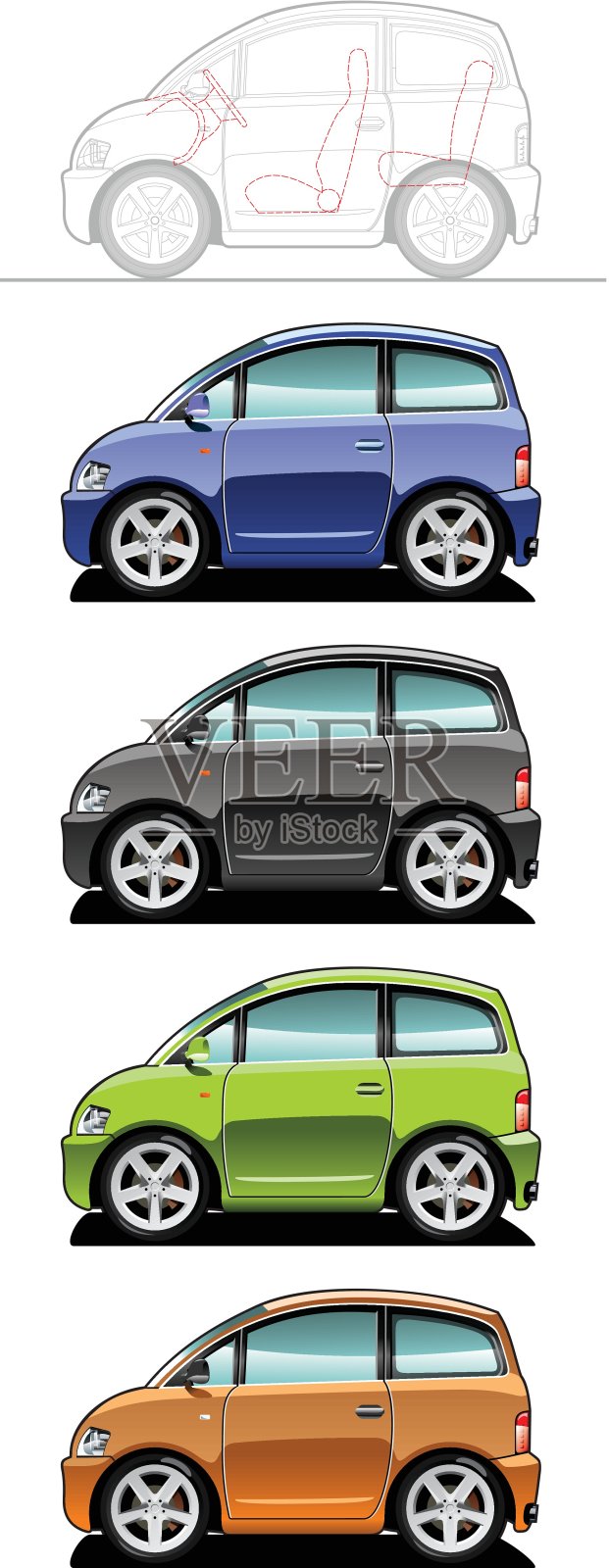 microcar插画图片素材