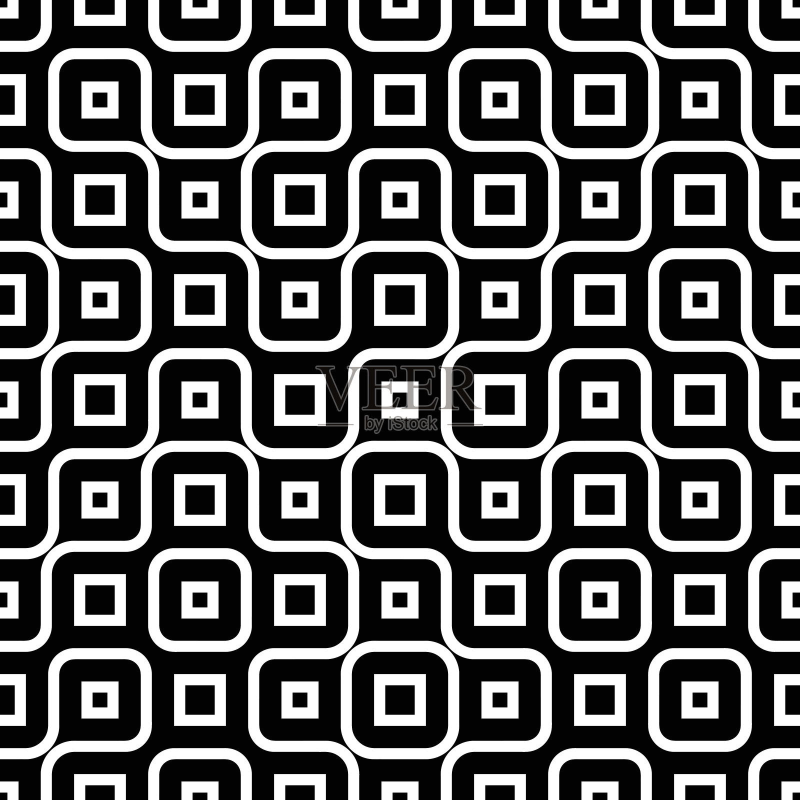 无缝黑白迷宫插画图片素材