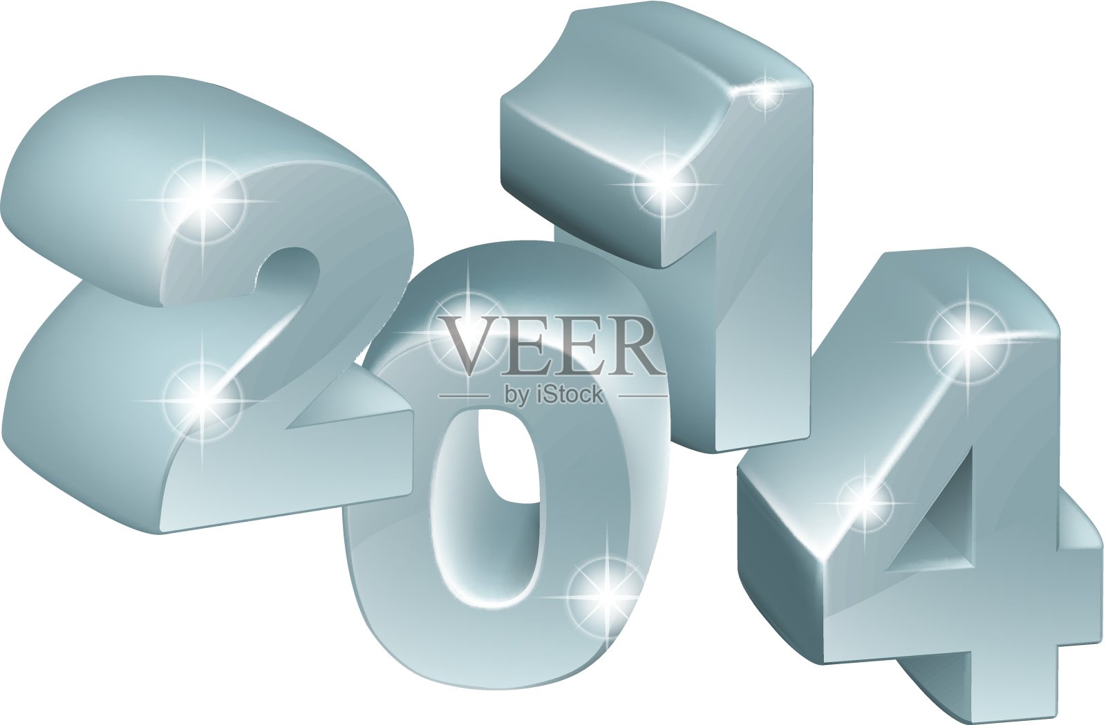 银色3D 2014饰品插画图片素材