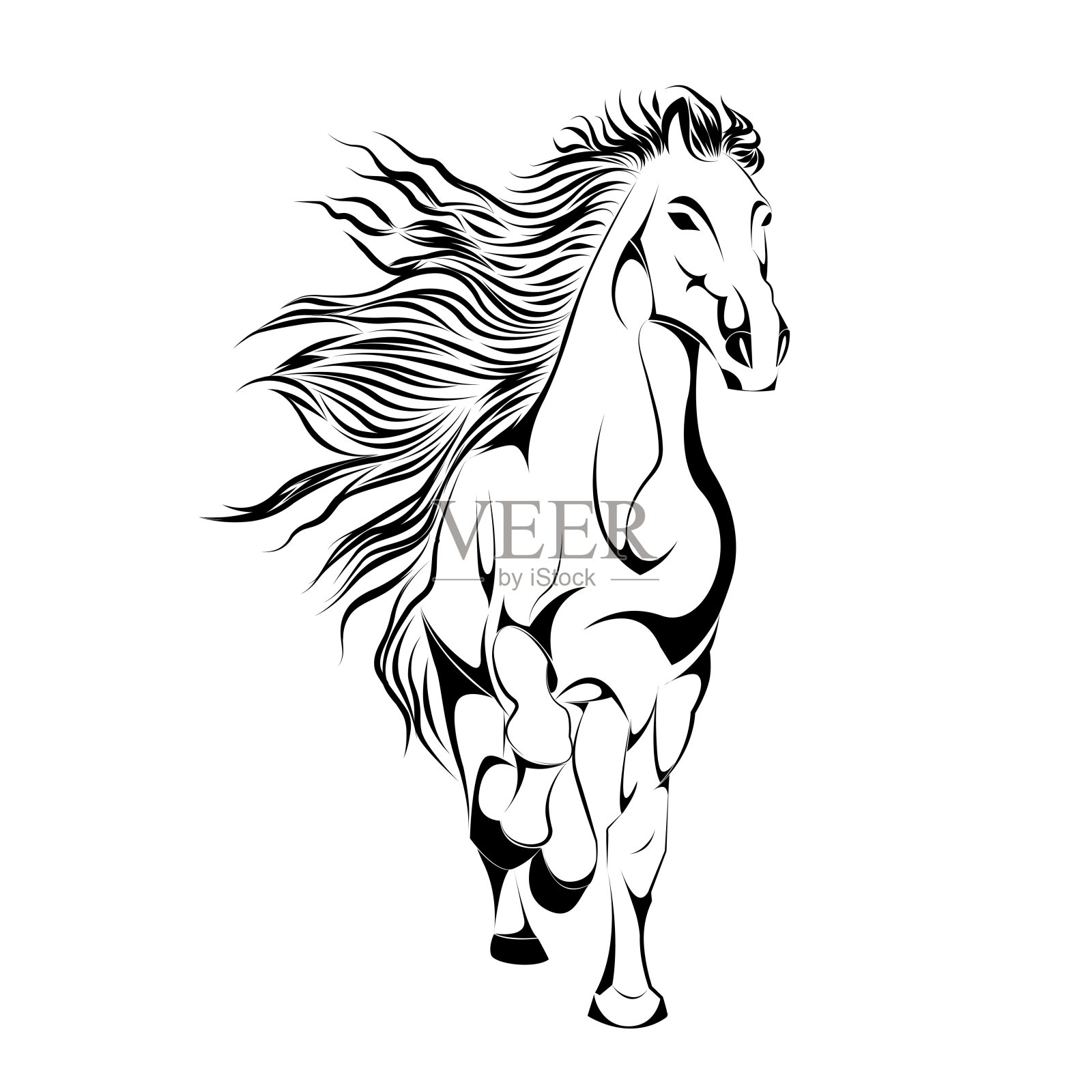 矢量马的剪影插画图片素材