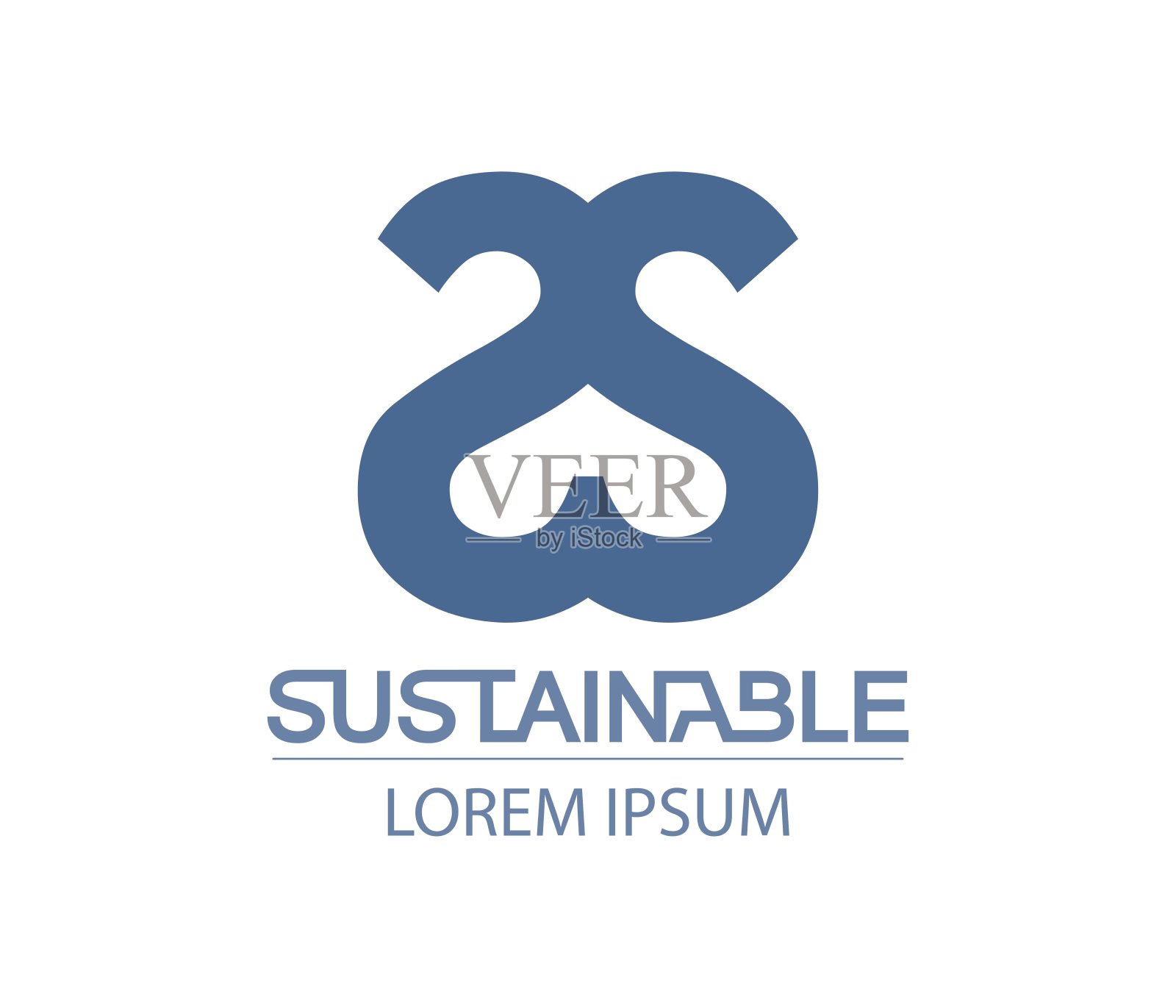 可持续的标志设计插画图片素材