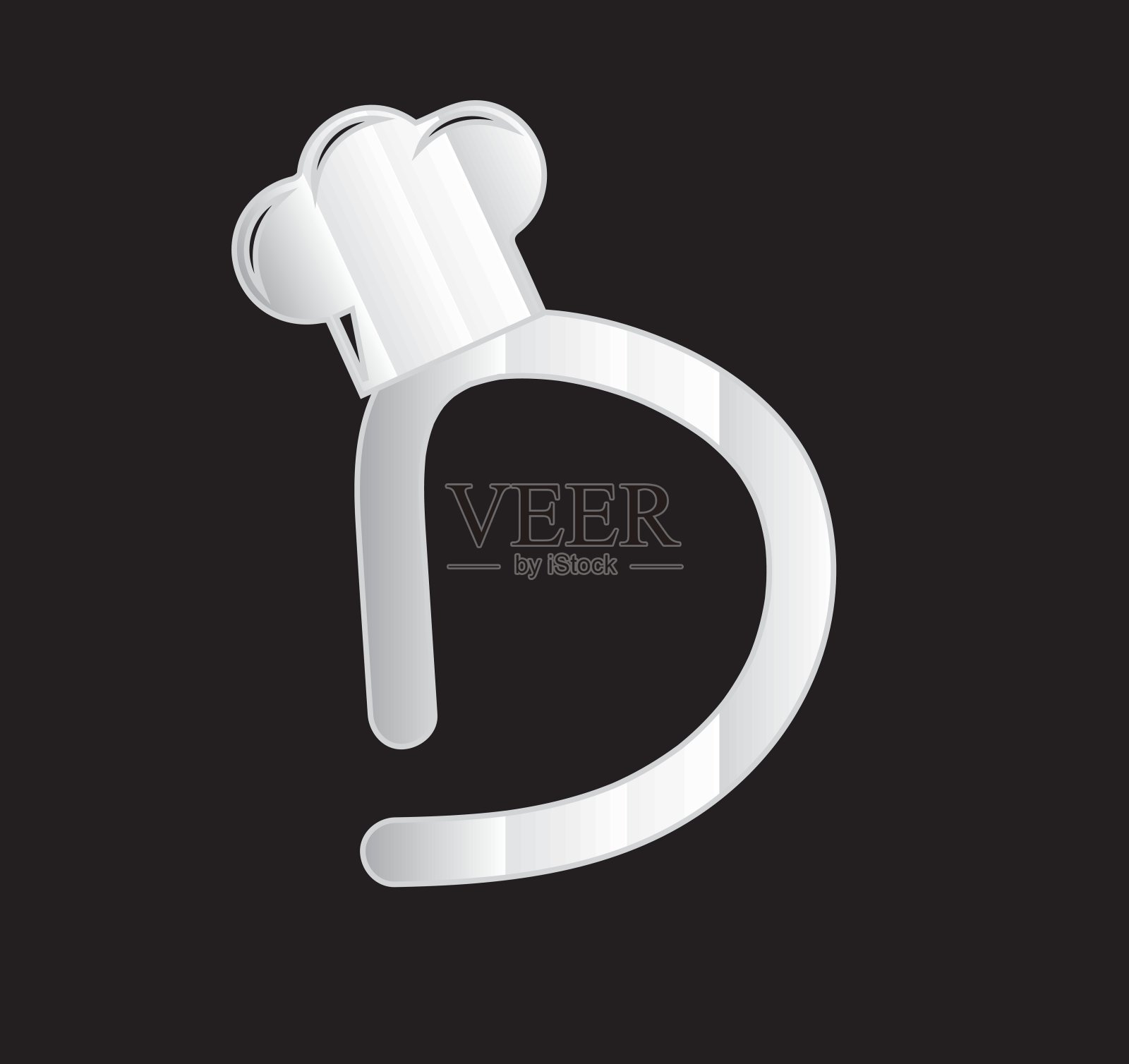 以库克为主题的字母设计理念:D插画图片素材