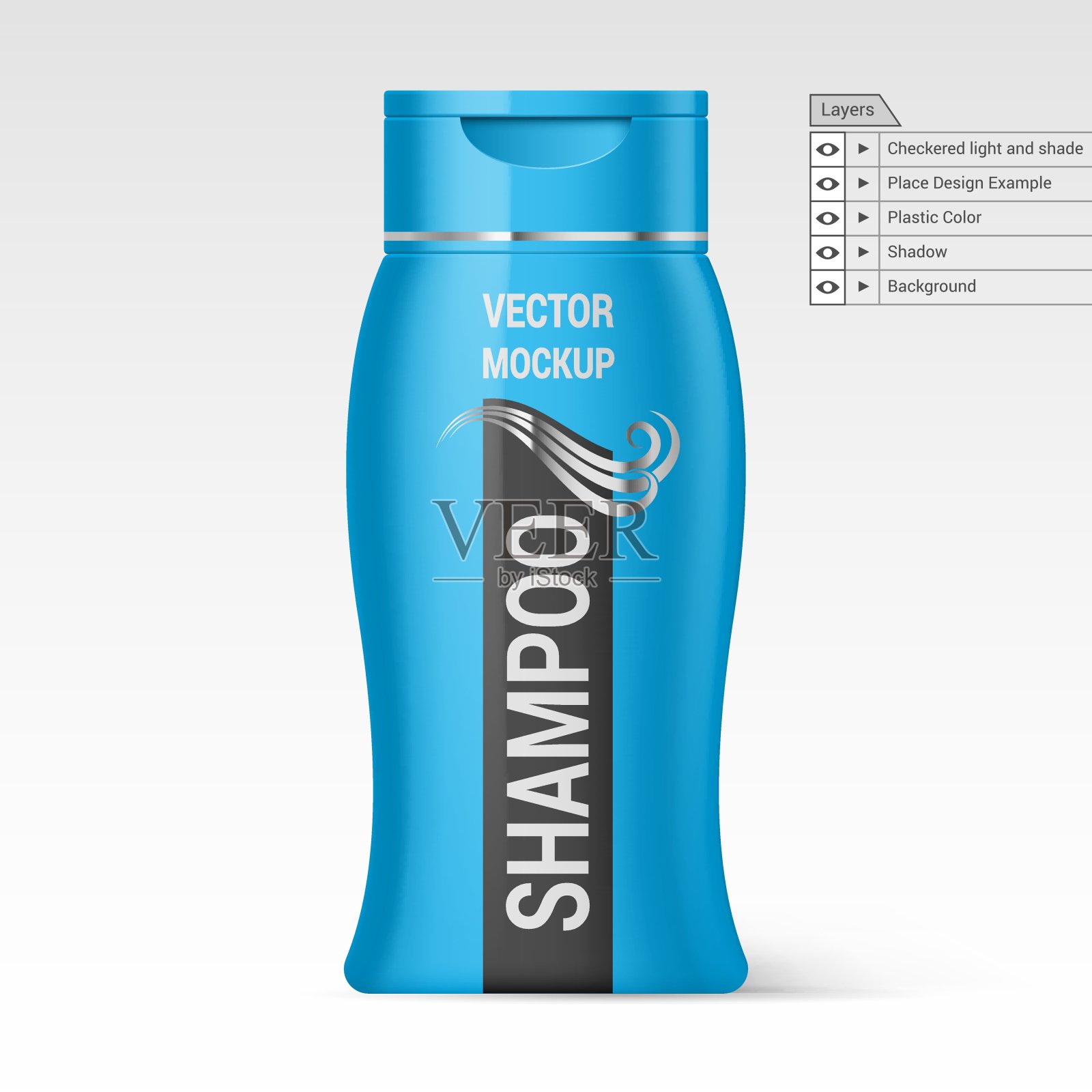 塑料瓶洗发水插画图片素材