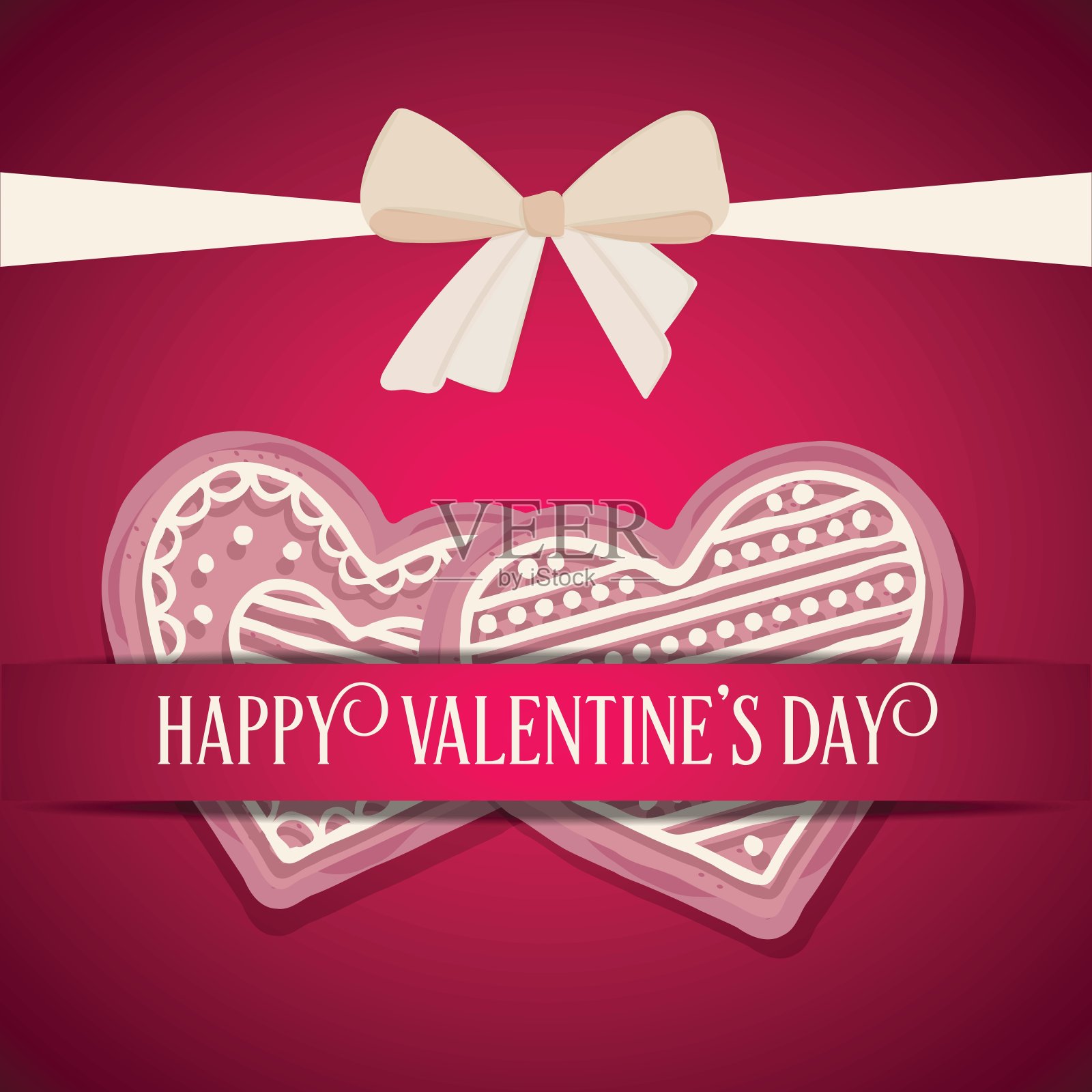 甜蜜的情人节卡片设计模板素材