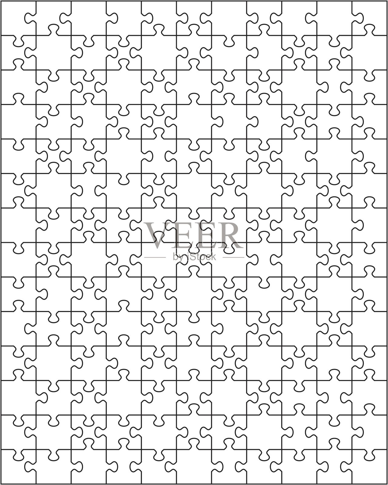 白色拼图插图插画图片素材