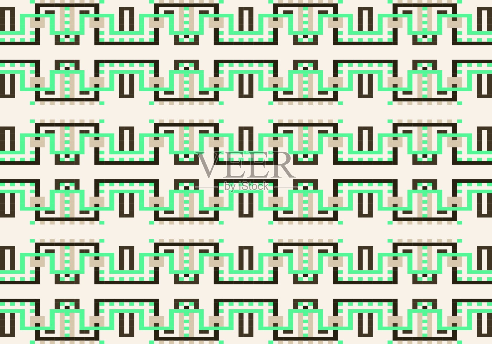 抽象的多色几何图案。向量无缝模式。插画图片素材