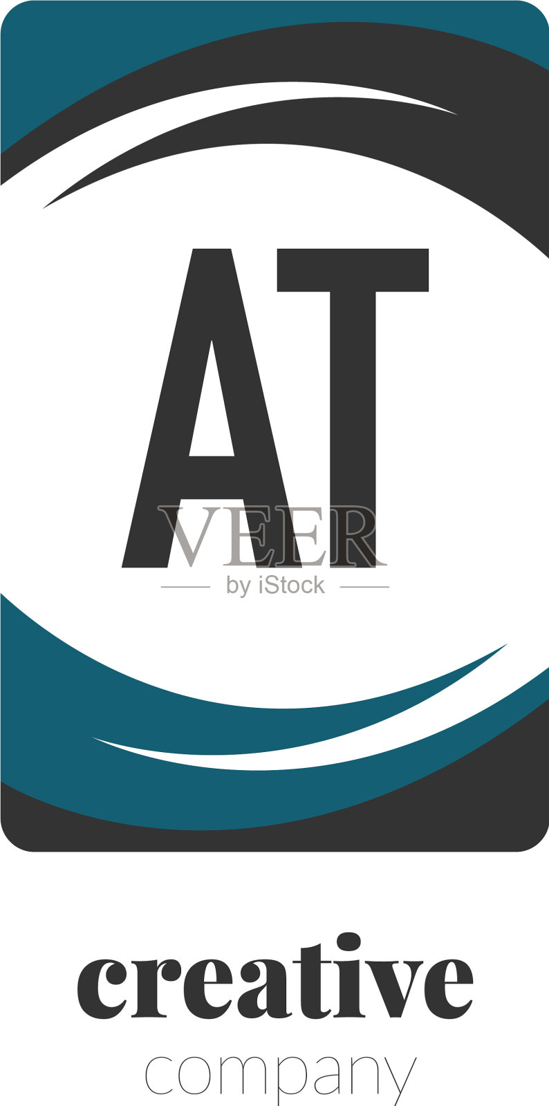 首字母在创意抽象标志模板插画图片素材