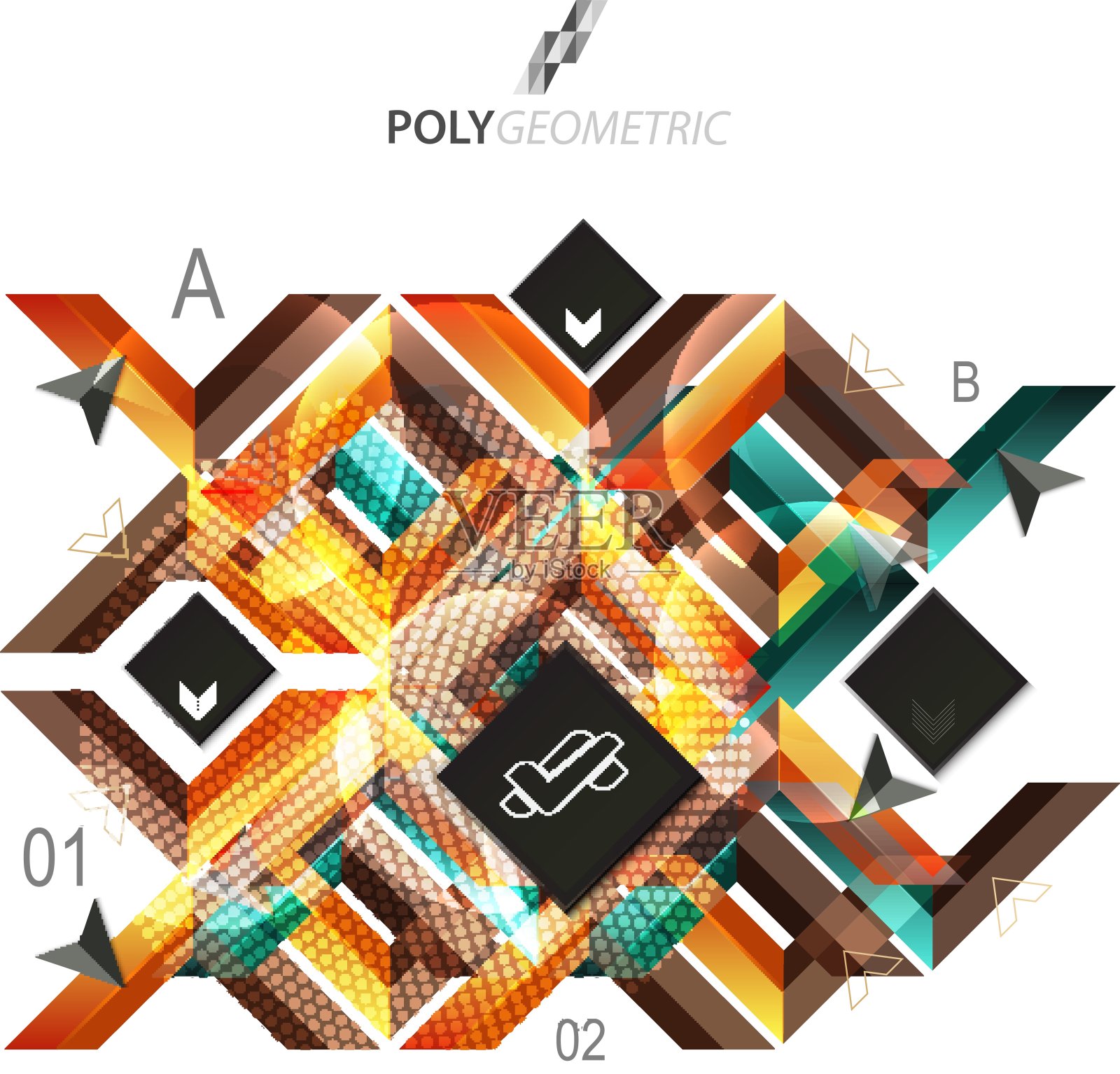 商业信息图表模板在吸引人的风格插画图片素材