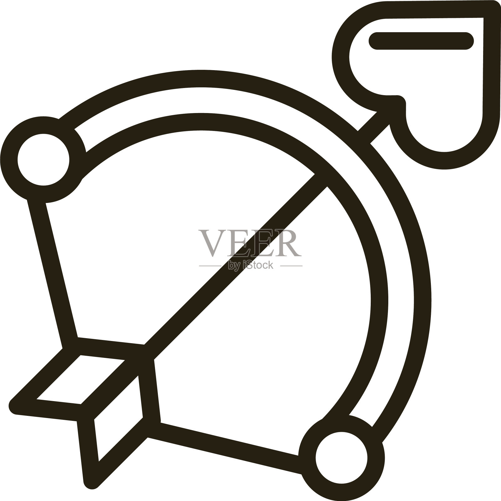 拱形与箭头隔离图标插画图片素材