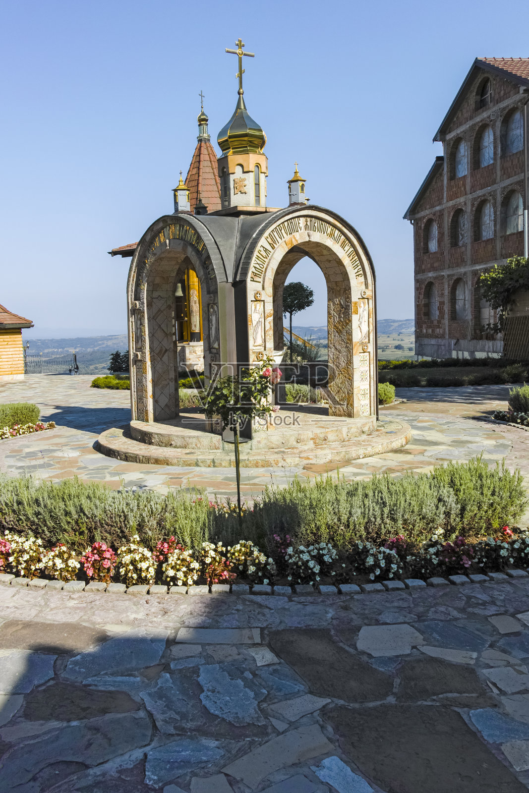 中世纪的Lesje圣母玛利亚修道院，塞尔维亚照片摄影图片