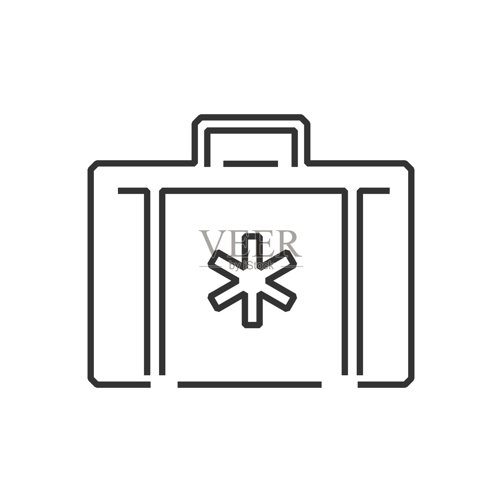 线图标平坦设计救护车袋图标图标素材