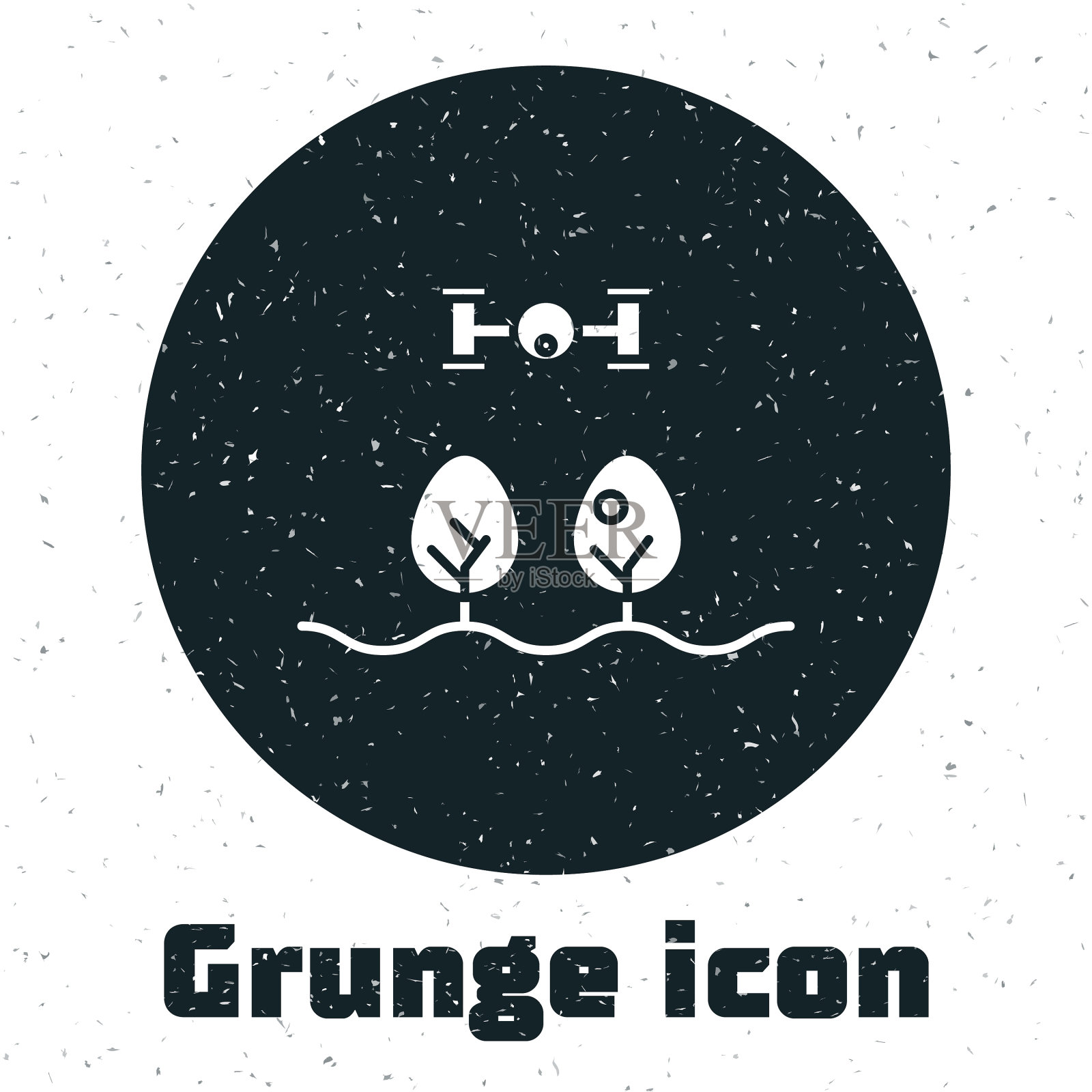 垃圾智能农场与无人机控制和树图标插画图片素材