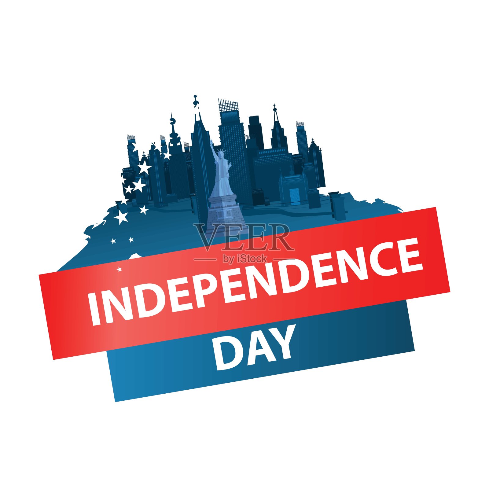 美国独立日，矢量。插图设计。插画图片素材