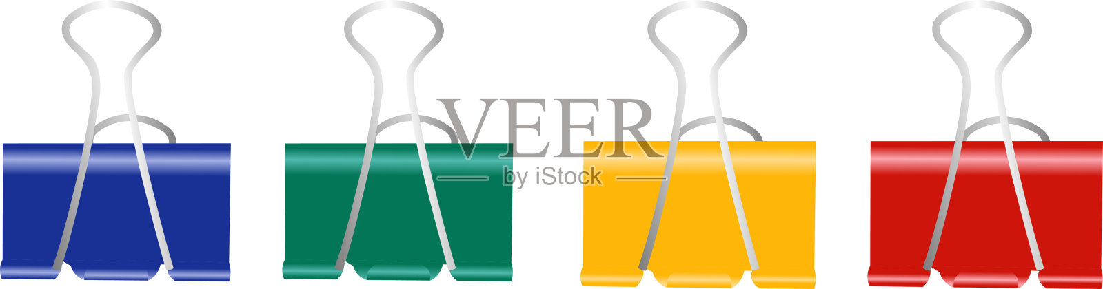 带有回形针的便利贴插画图片素材