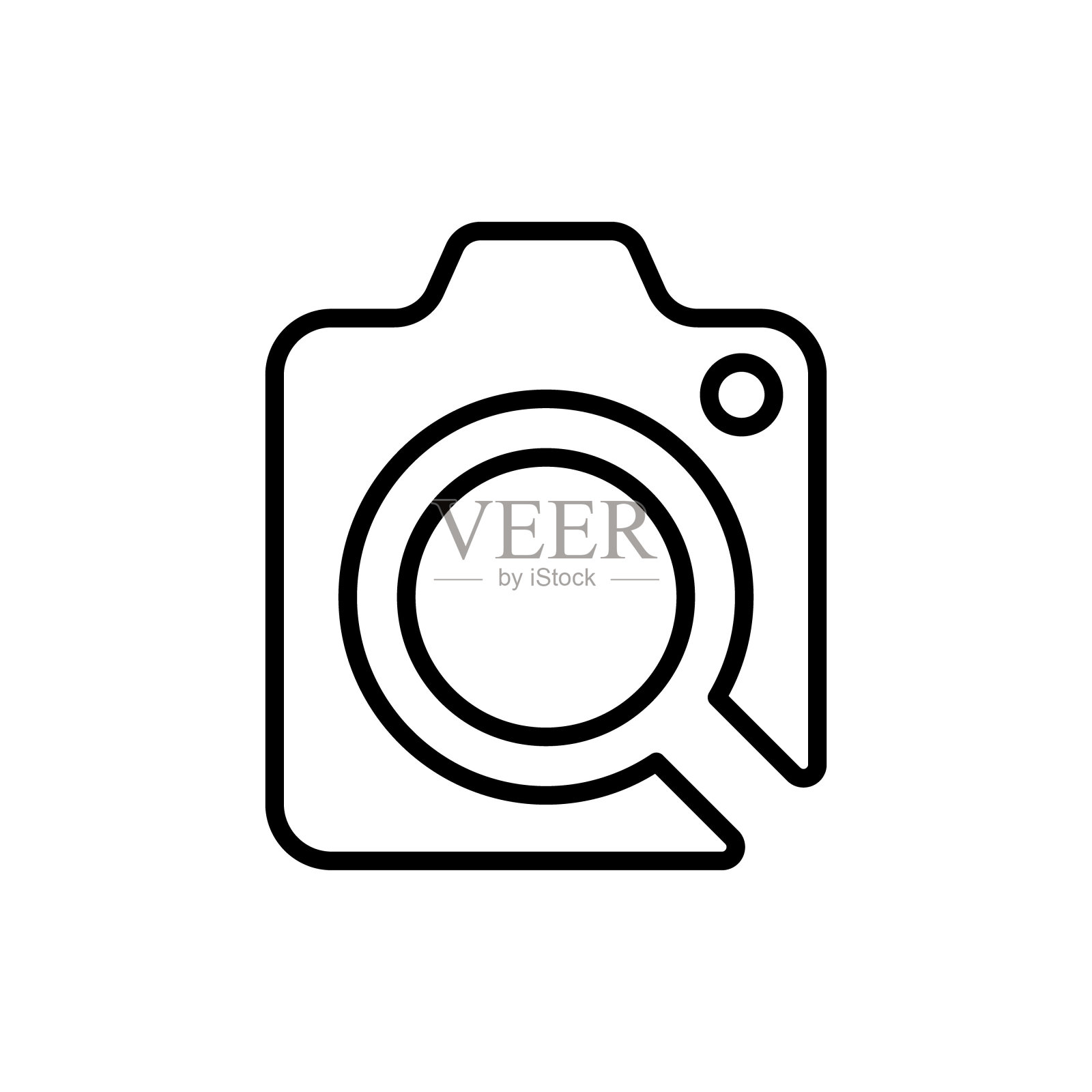 相机图标标志矢量插图。照片相机图标设计矢量模板。时尚相机图标平面设计矢量网站，符号，标志，图标，标志，应用程序，UI。图标素材