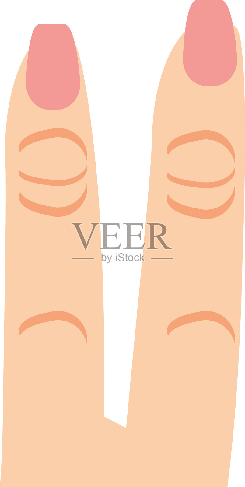 孤立女性手指图标设计设计元素图片