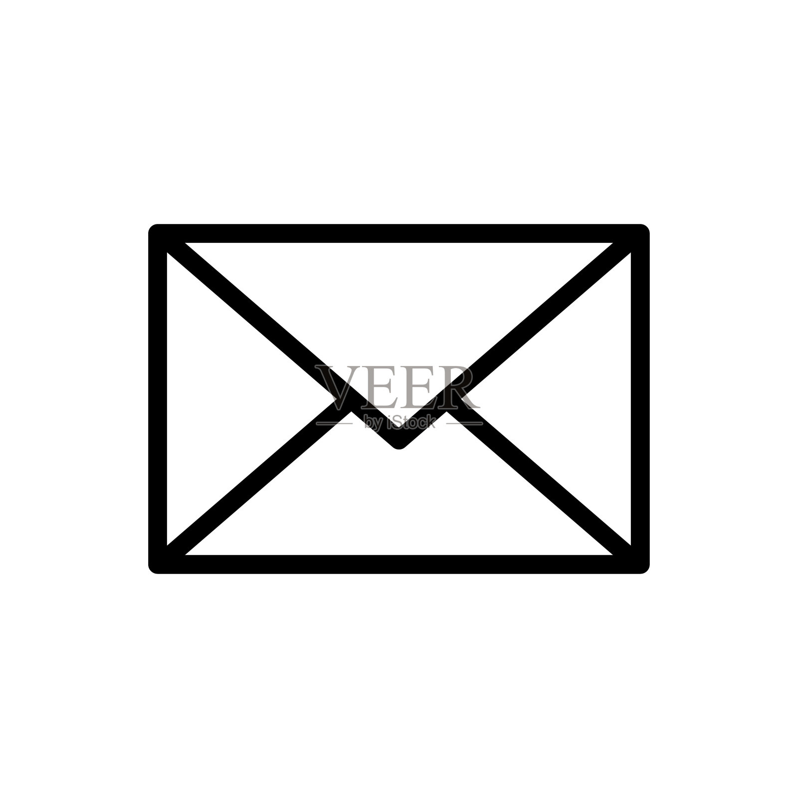 信封图标平面矢量模板设计流行图标素材