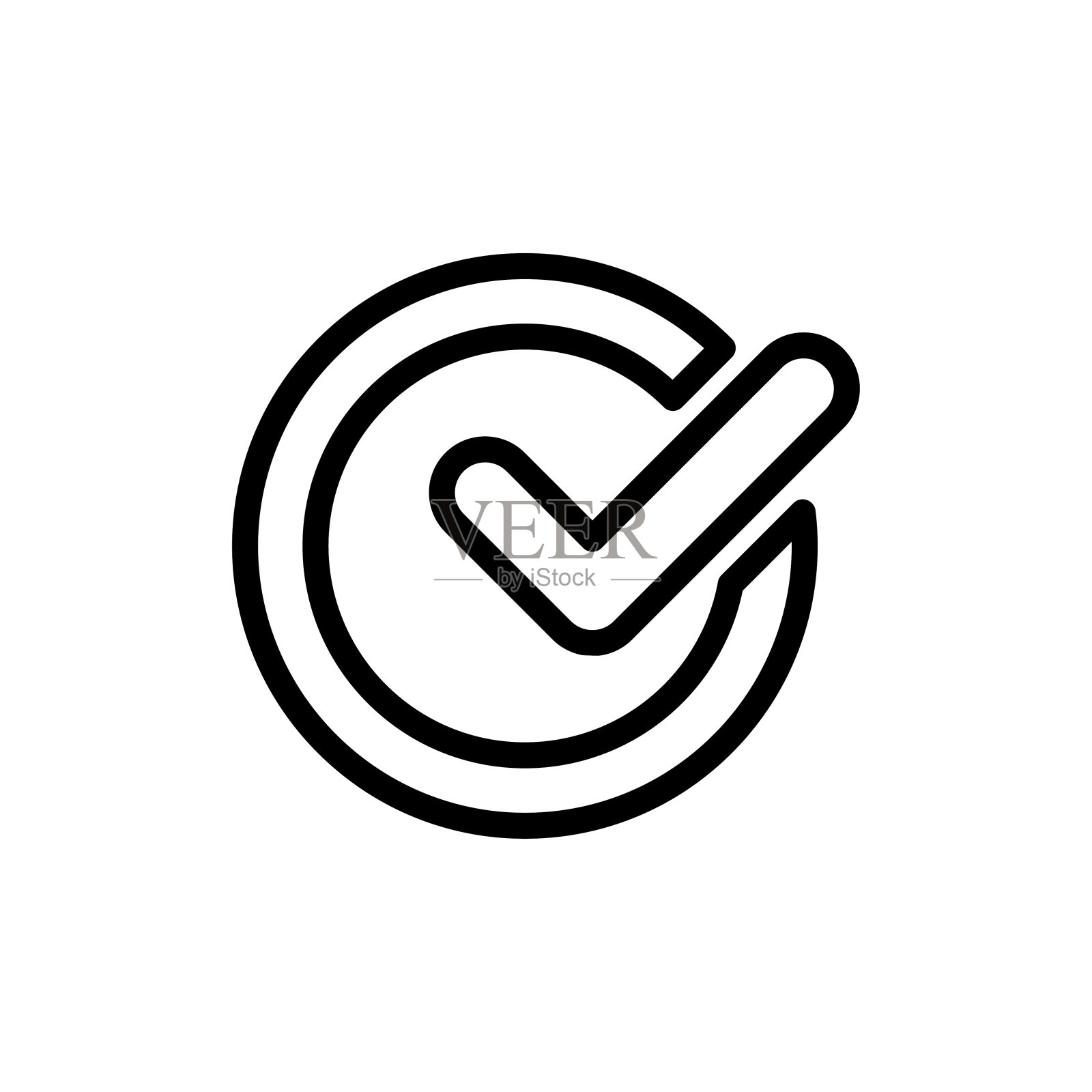 检查标记图标平面矢量模板设计潮流图标素材