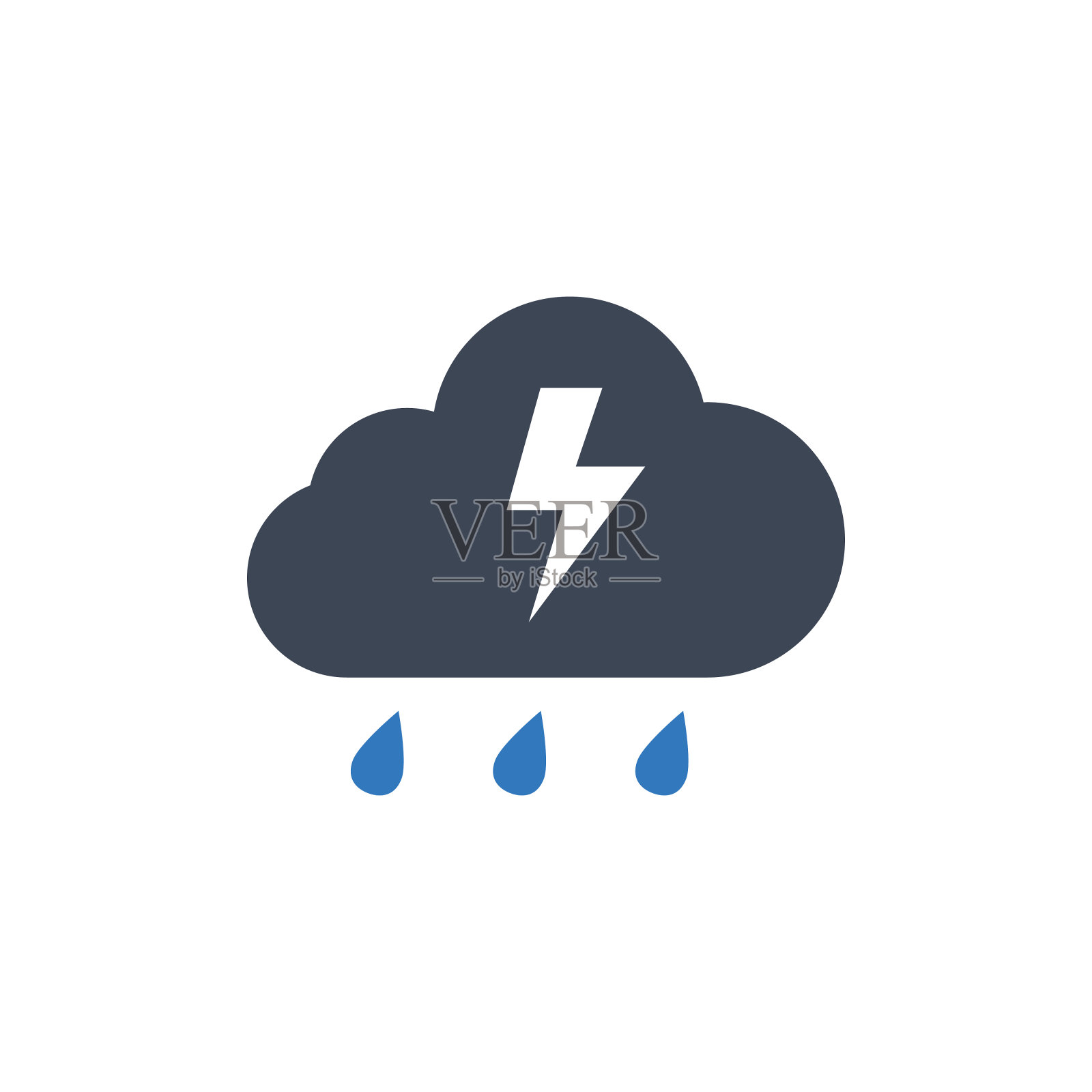 雷暴图标插画图片素材