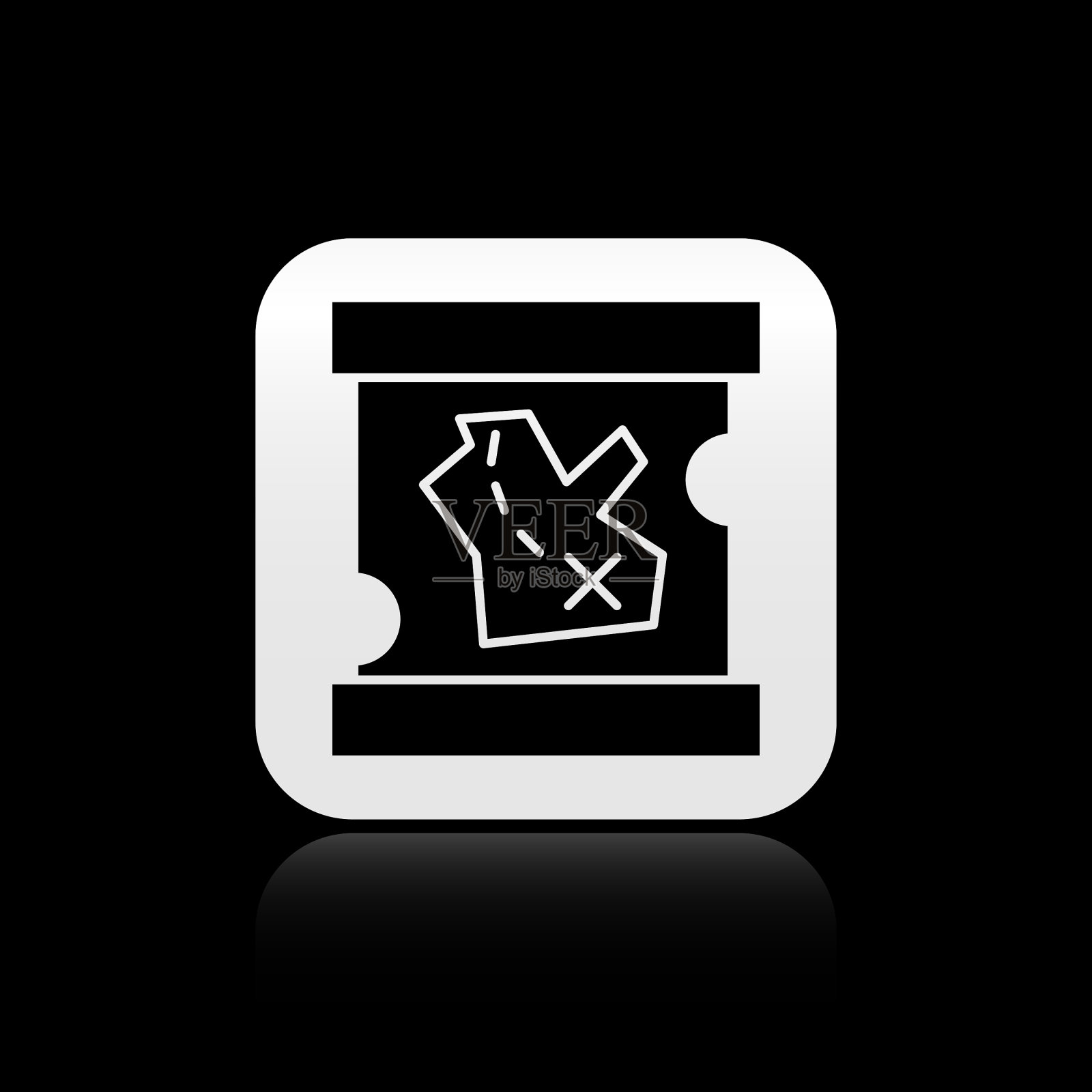 黑色海盗藏宝图图标孤立在黑色上图标素材