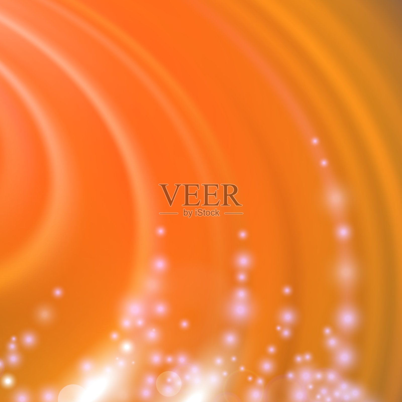 抽象的橙色模糊波背景设计模板素材