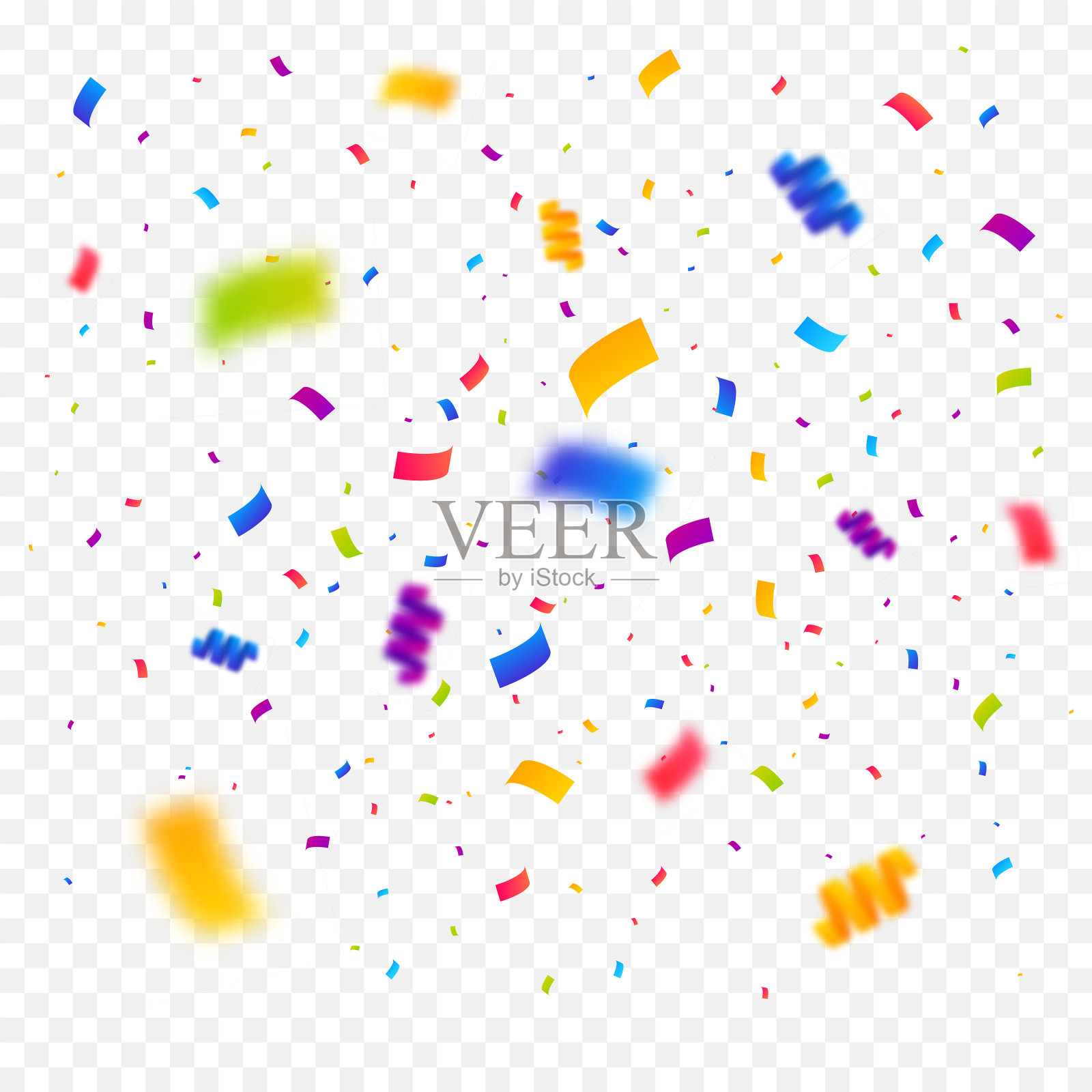 五彩纸屑破裂插画图片素材