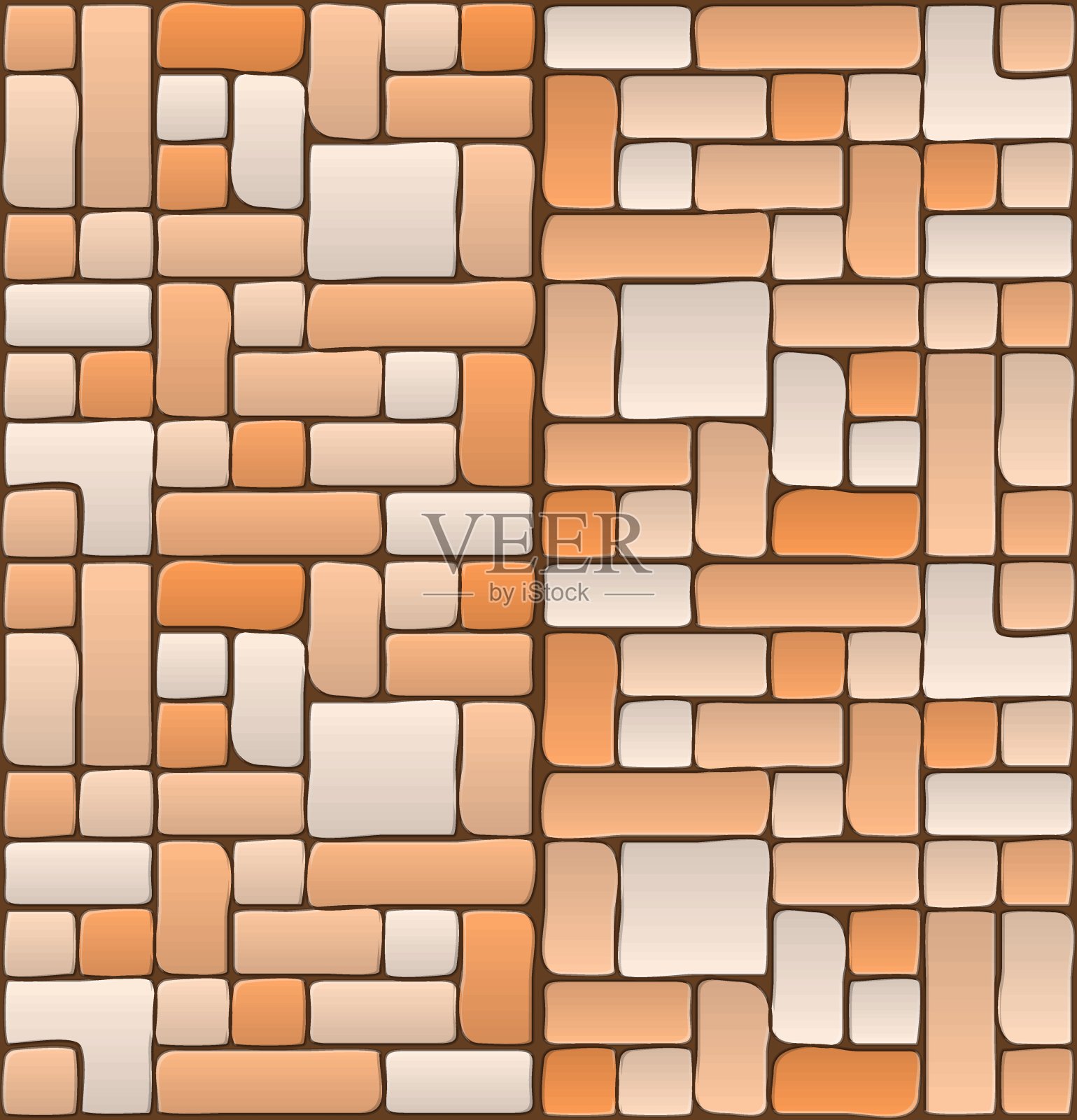 石材砌体墙漂亮的旗帜墙纸设计插图插画图片素材