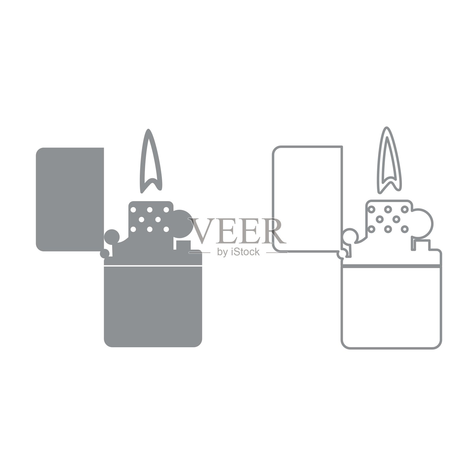 打火机是黑色的图标。图标素材