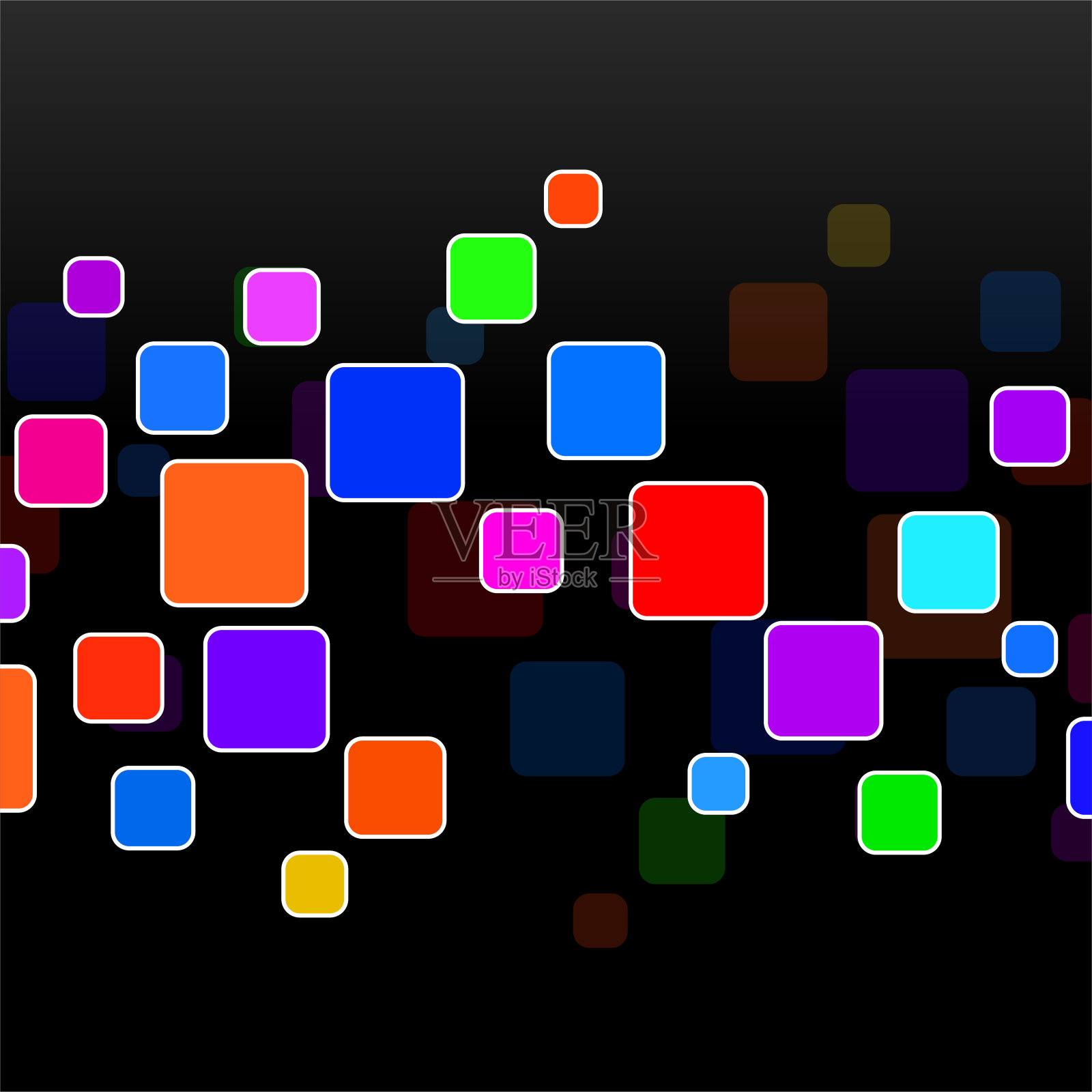 抽象的几何背景与重叠的正方形插画图片素材