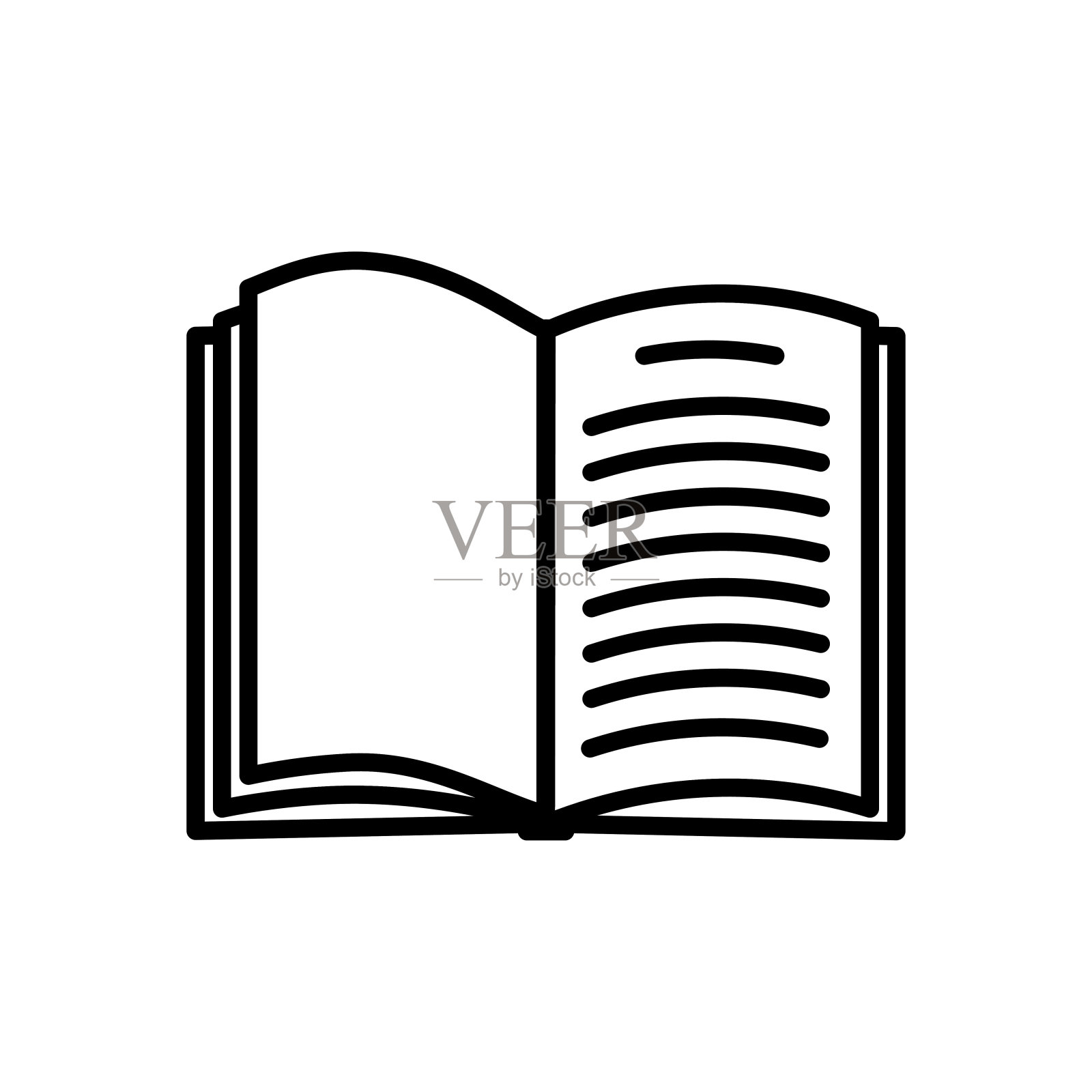 书图标孤立的白色背景图标素材