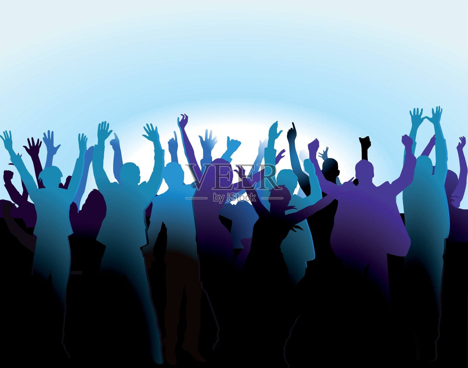 在活动中欢呼和乐趣插画图片素材