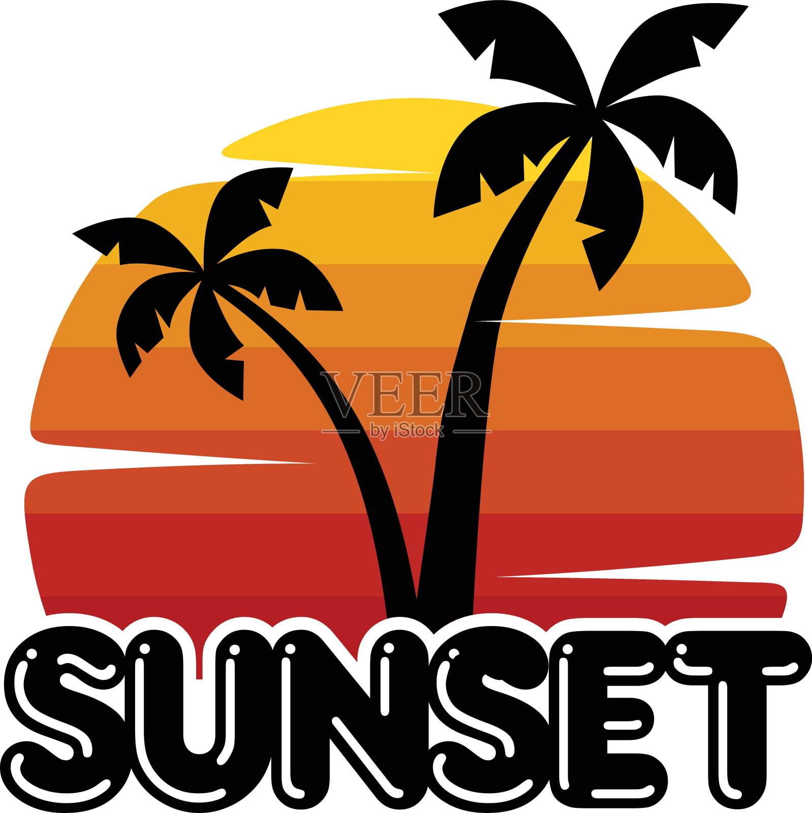 暑假海滩度假设计元素图片