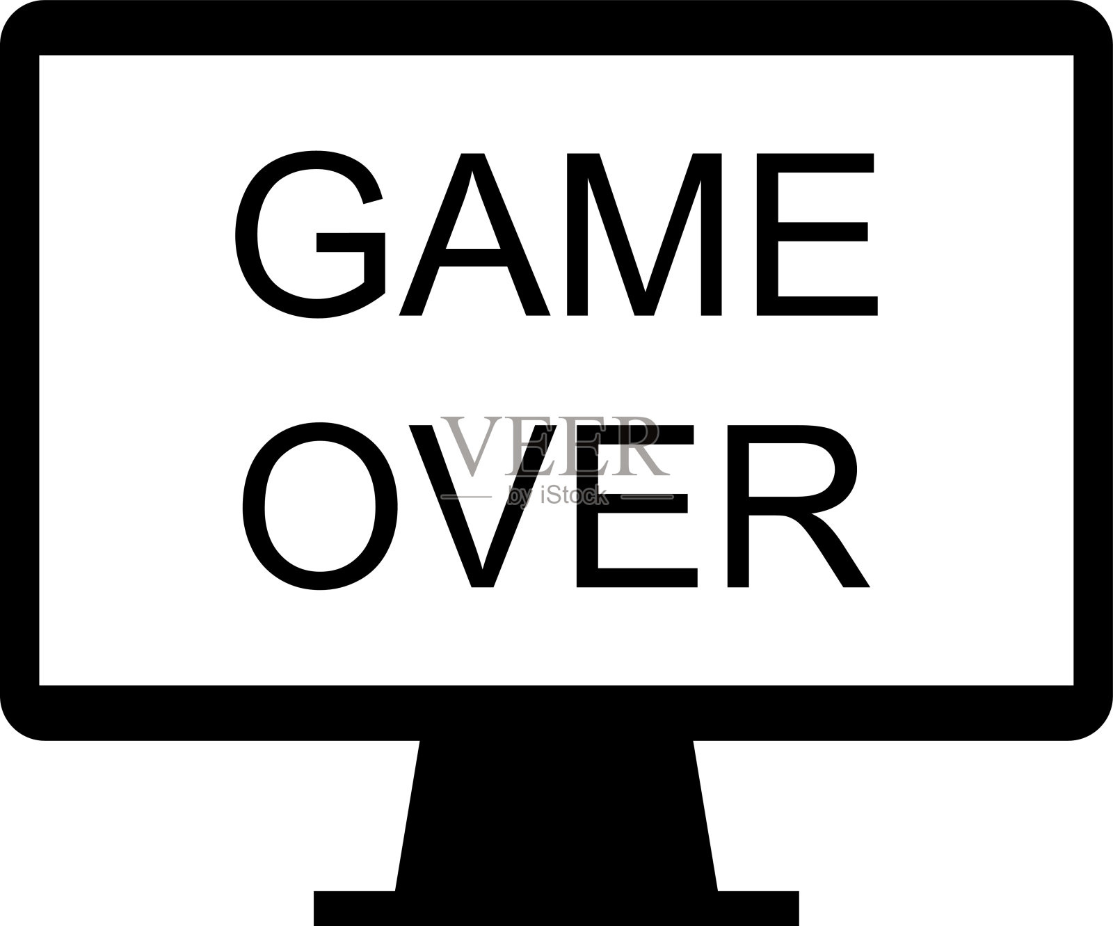 游戏结束的图标插画图片素材