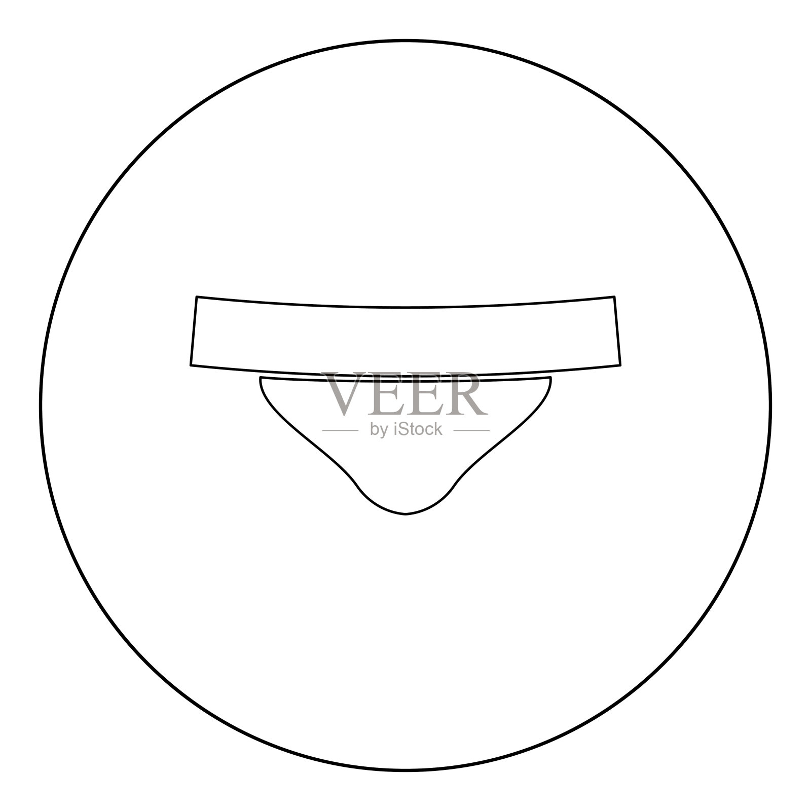 女人的内裤图标是黑色的圆圈插画图片素材