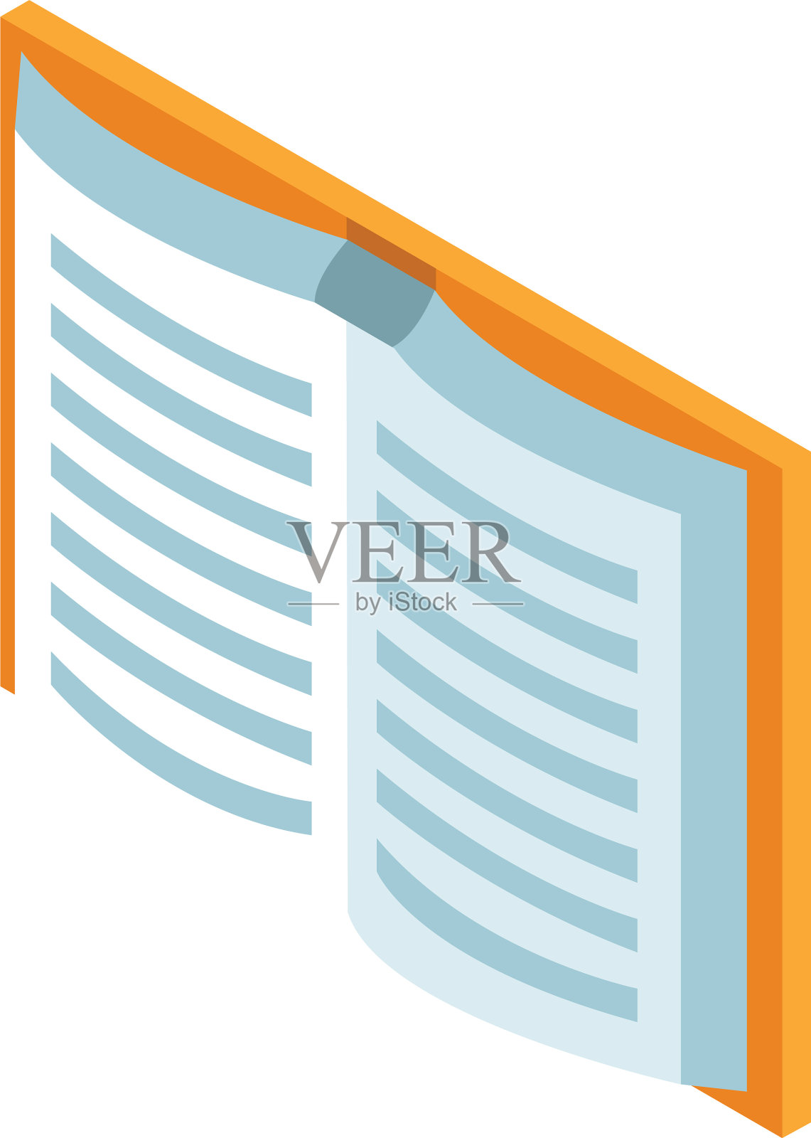 学术书籍图标丰富多彩的设计插画图片素材