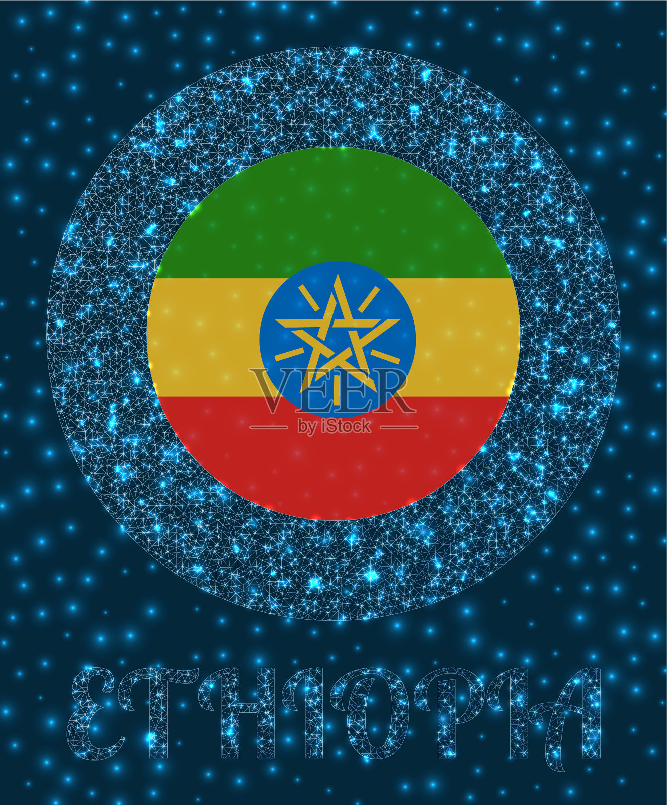 埃塞俄比亚的徽章。插画图片素材