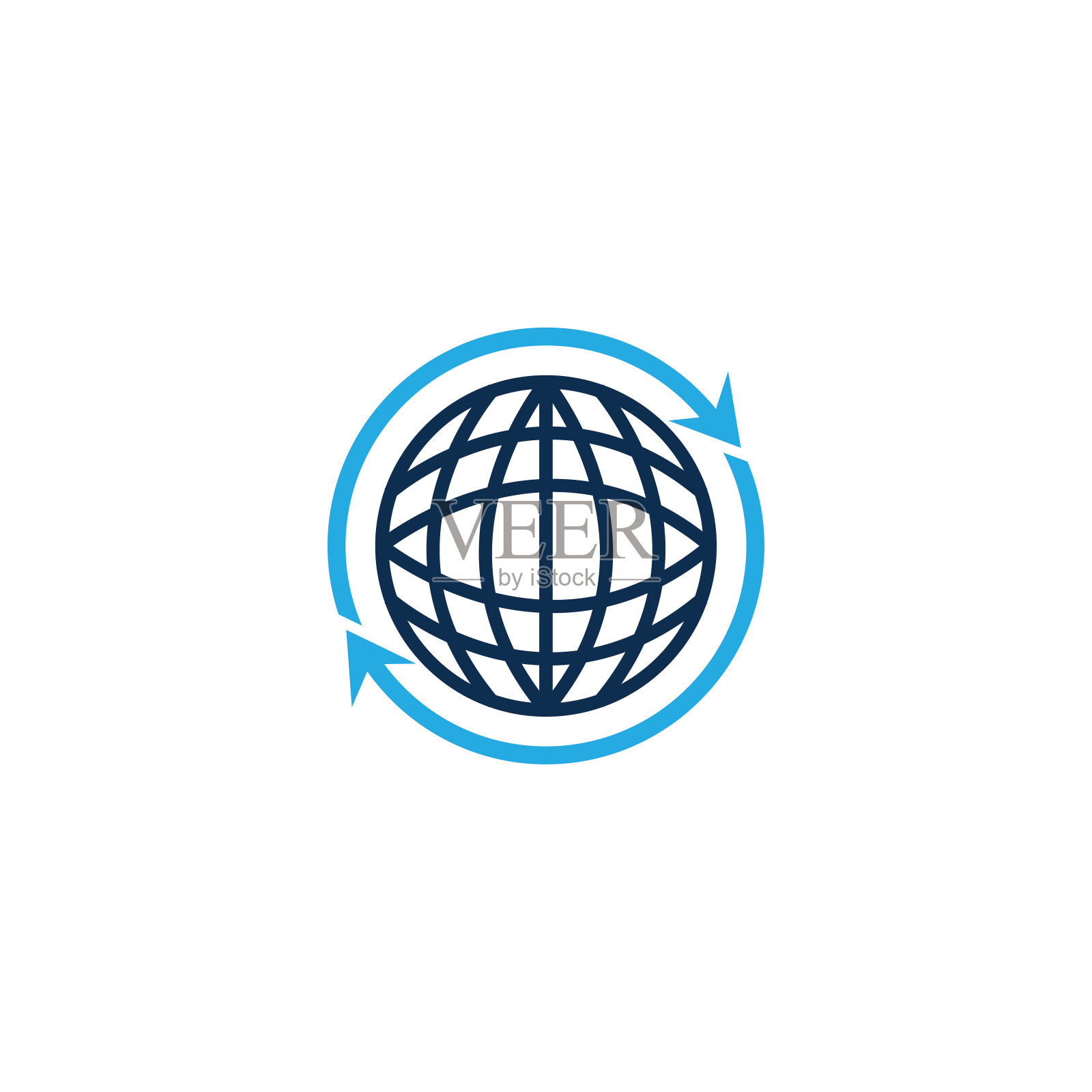 地球仪图标和符号矢量插图插画图片素材