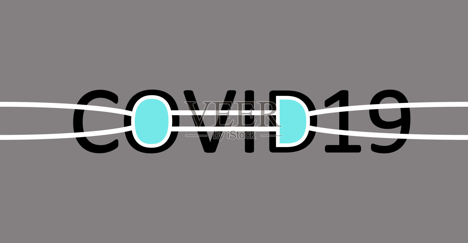 冠状病毒面罩插画图片素材