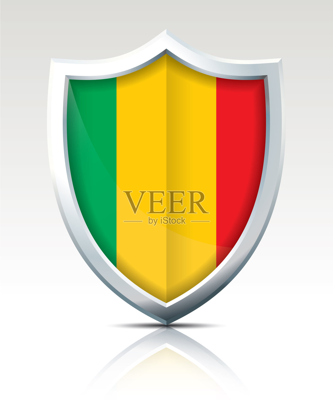 盾牌与马里旗插画图片素材