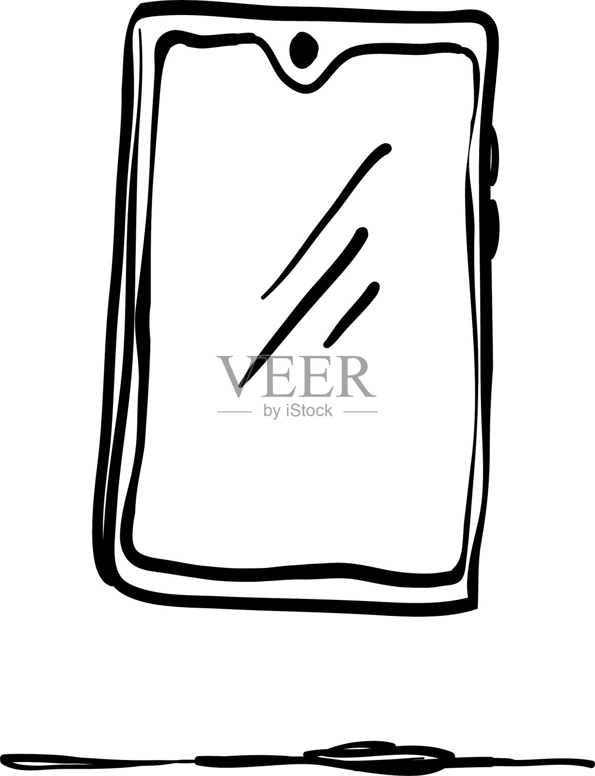 智能手机手绘涂鸦图标卡通风格设计元素图片