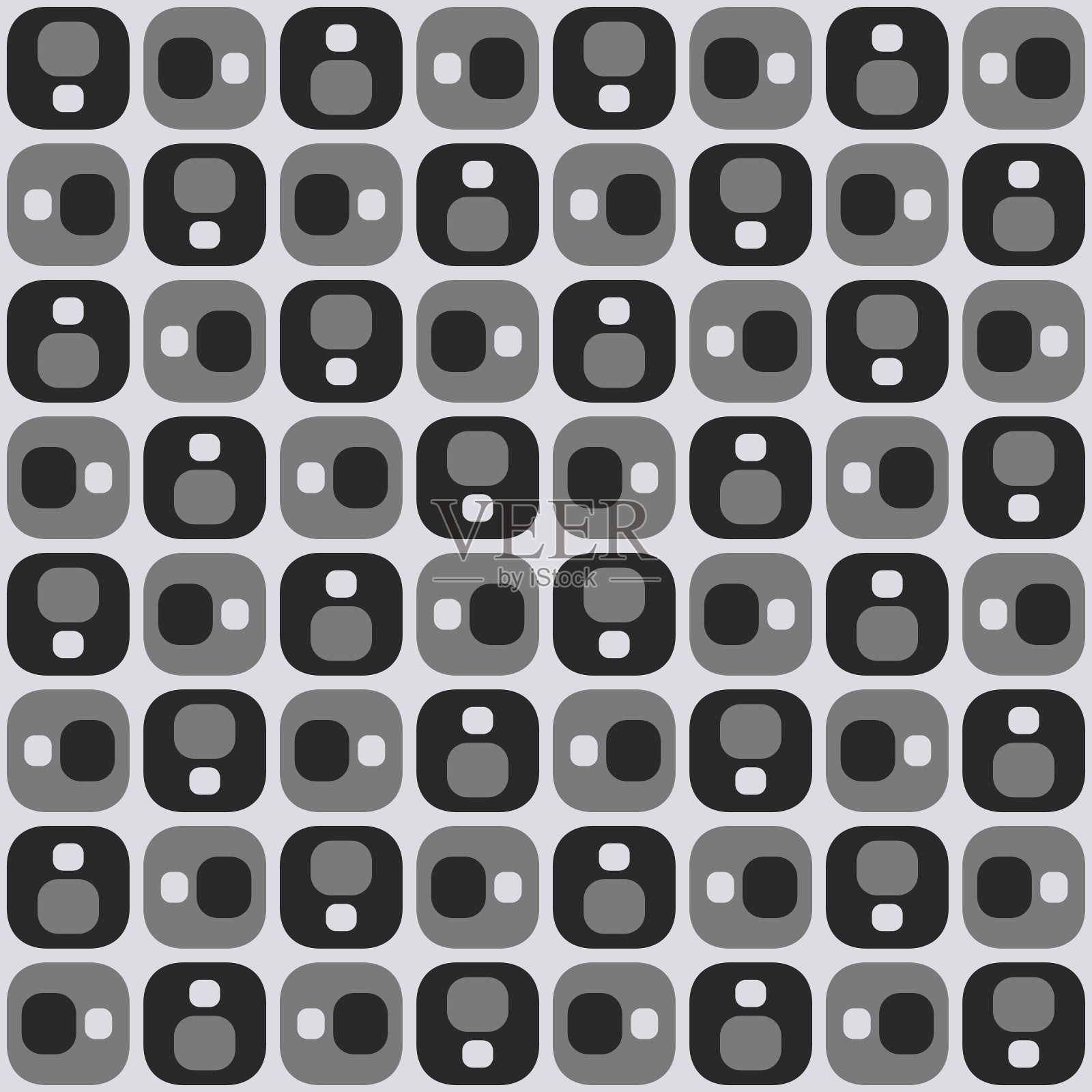 永恒的无缝模式。抽象对比几何设计。插画图片素材