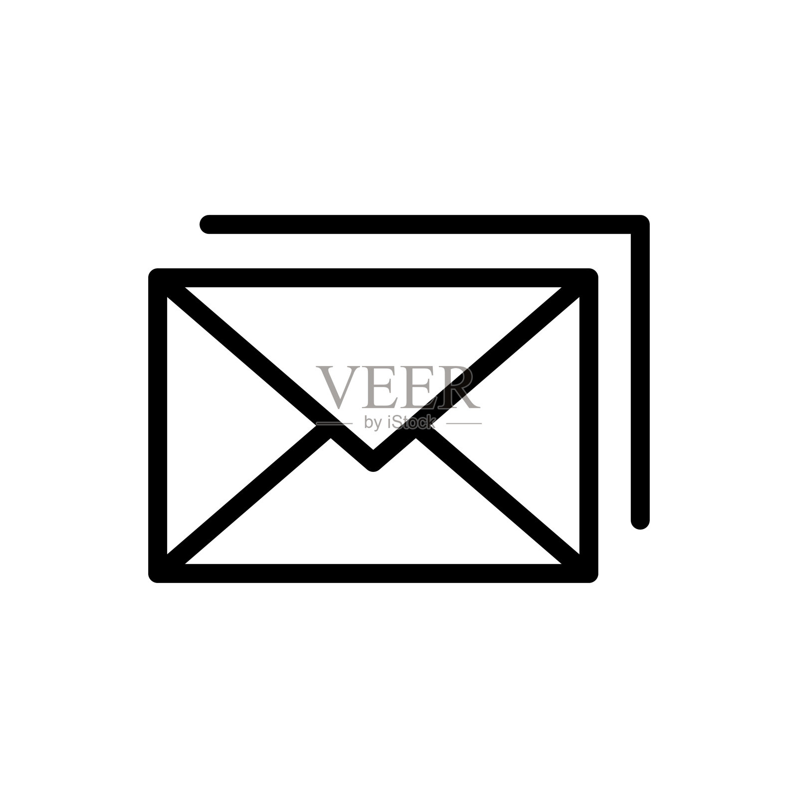 信封图标平面矢量模板设计流行图标素材