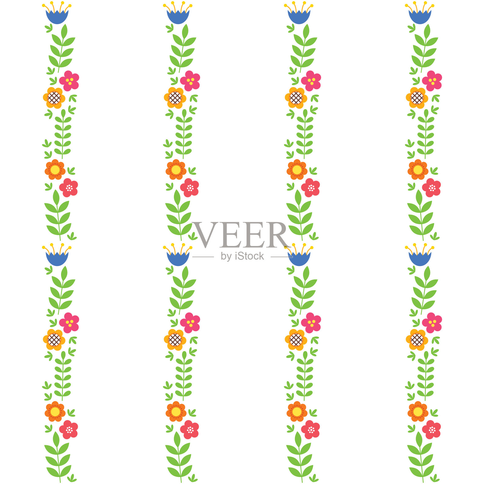 花条纹图案插画图片素材