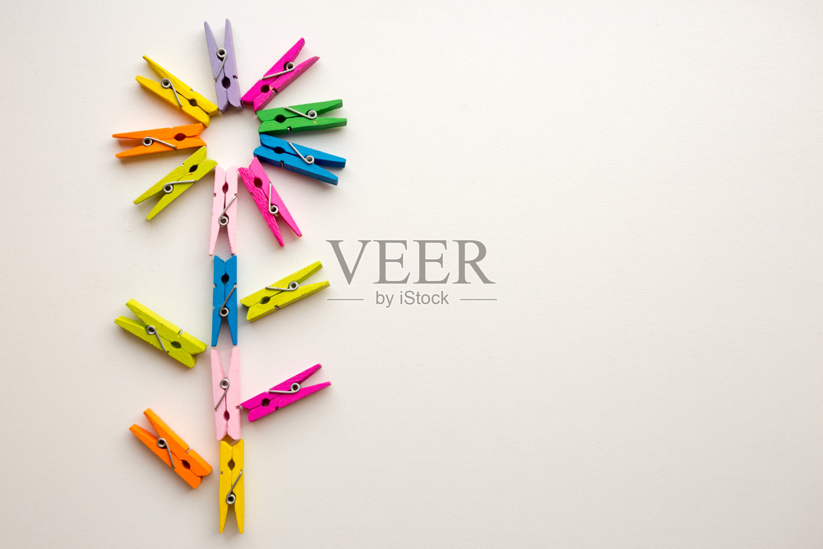 五彩缤纷的几何花照片摄影图片