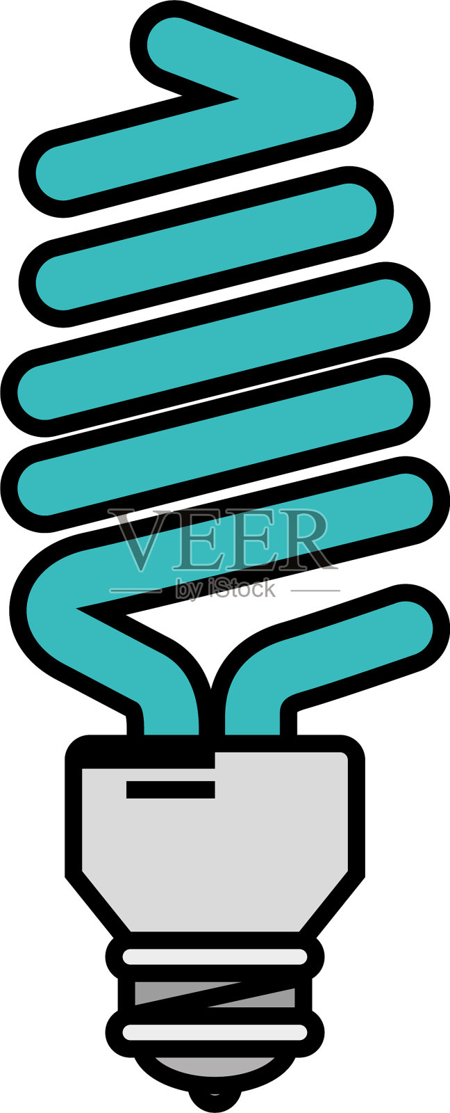 节约灯泡生态孤立图标设计元素图片