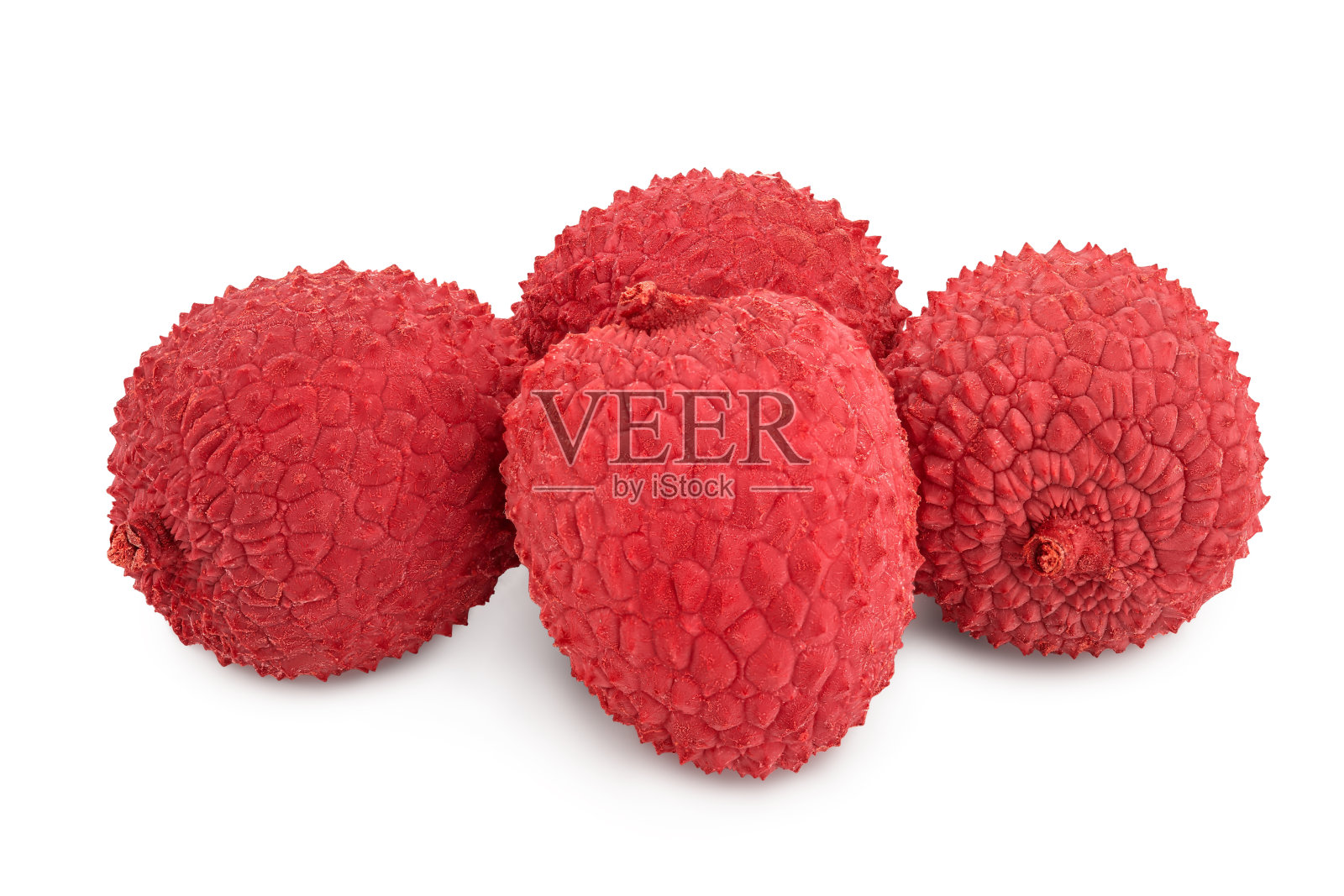 荔枝果实孤立在白色背景与修剪路径和充分的深度的领域照片摄影图片