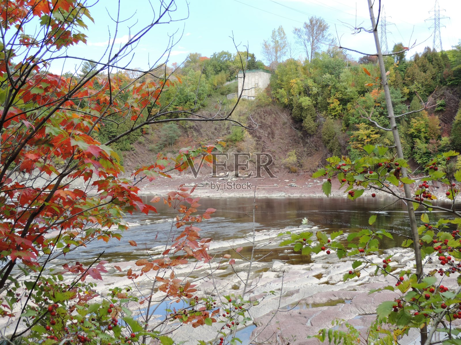 秋天的风景在魁北克市照片摄影图片