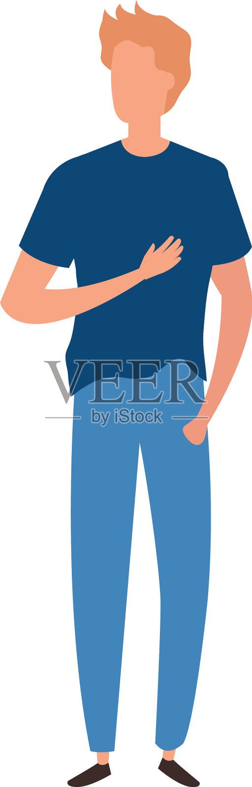 年轻人化身角色图标设计元素图片